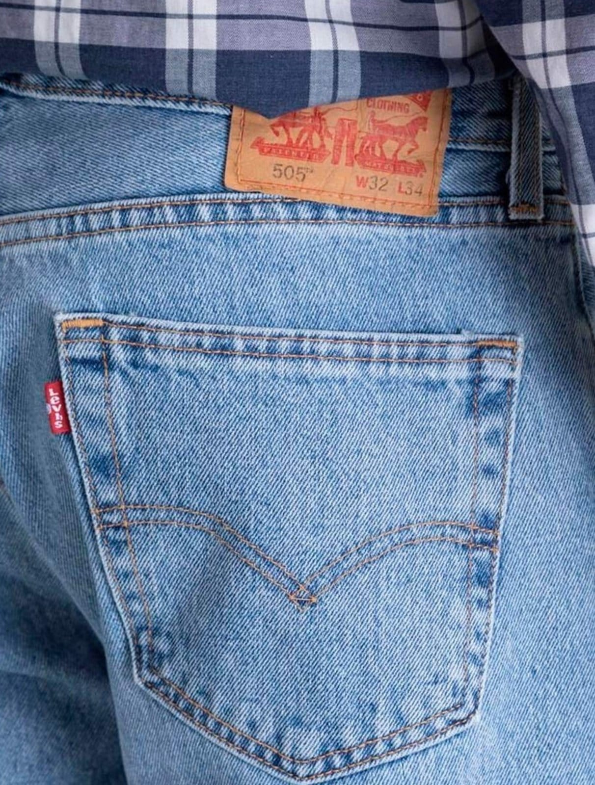 Vista 2 Calça Levis 505 Regular Light Wash Clara Levis jeans