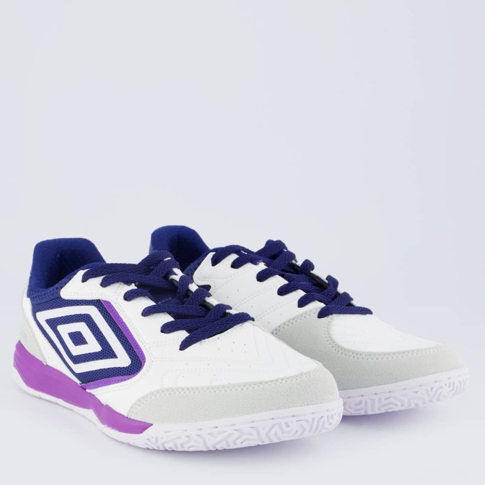 Vista 2 Chuteira Umbro Pro Challenge Uptake Futsal Branca Marinho Umbro branco