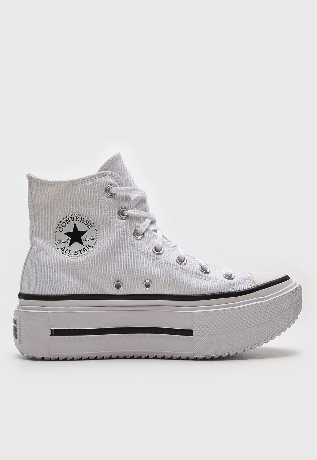 Vista 2 Tênis Converse Ctas Lift Double Stack Converse branco