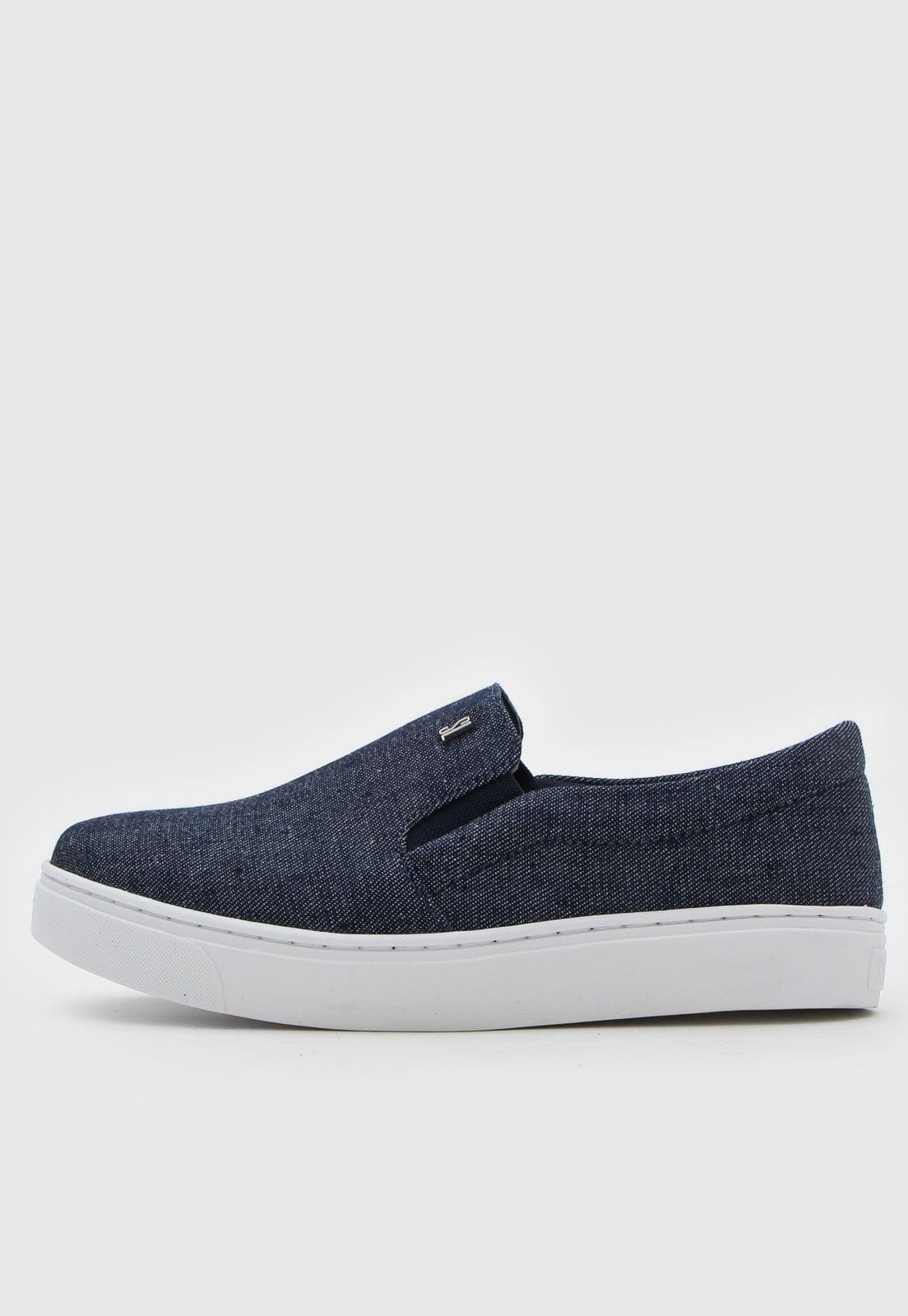 Vista 2 Tênis Slip On Santa Lolla Comfort Azul Santa Lolla jeans azul