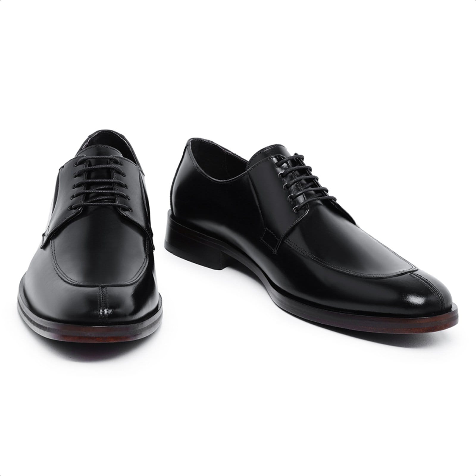 Vista 2 Sapato Social Derby Masculino Malbork em Couro Sola Couro 60501P Malbork preto