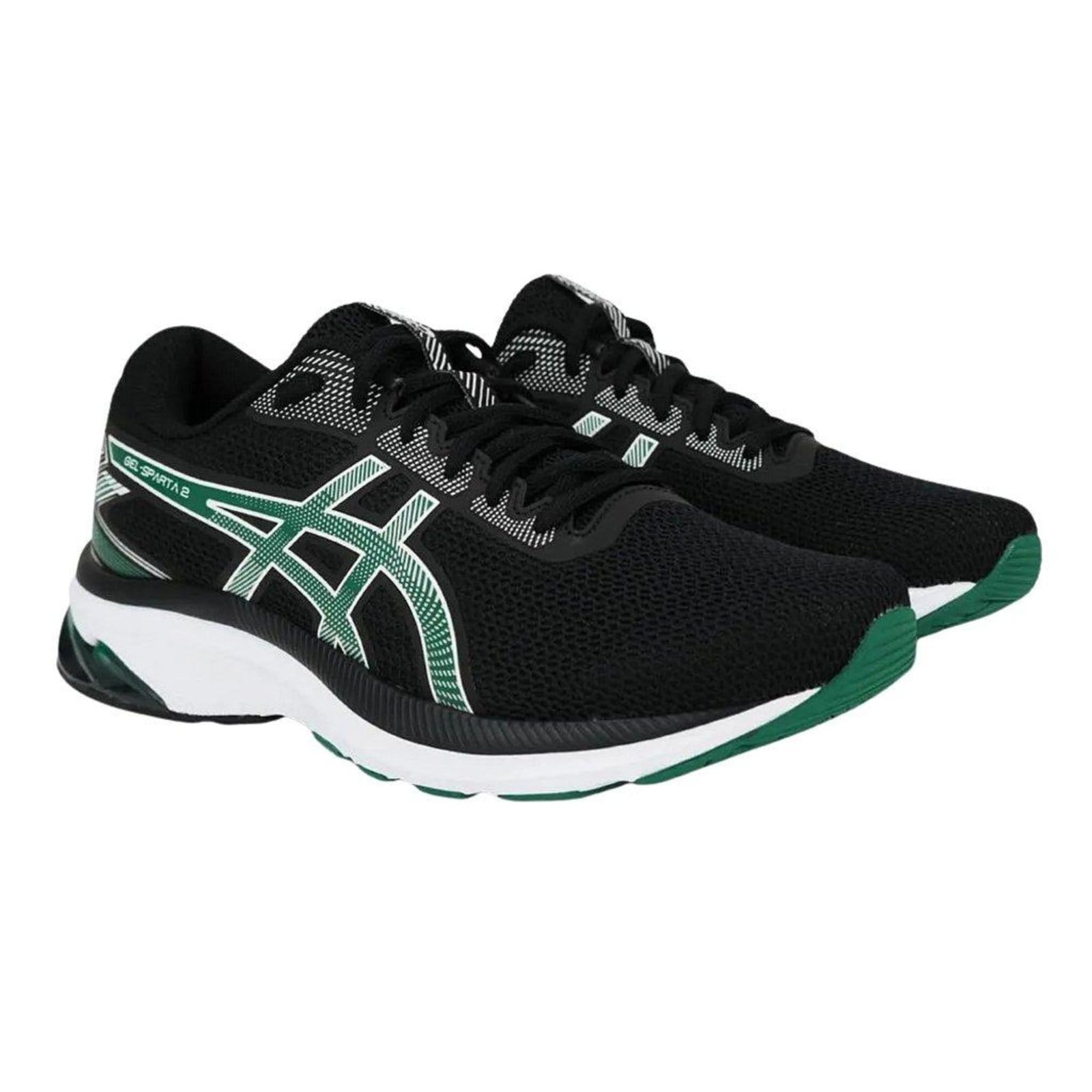 Vista 2 Tenis Asics Gel-Sparta 2 Masculino Preto/Verde Preto ASICS preto verde