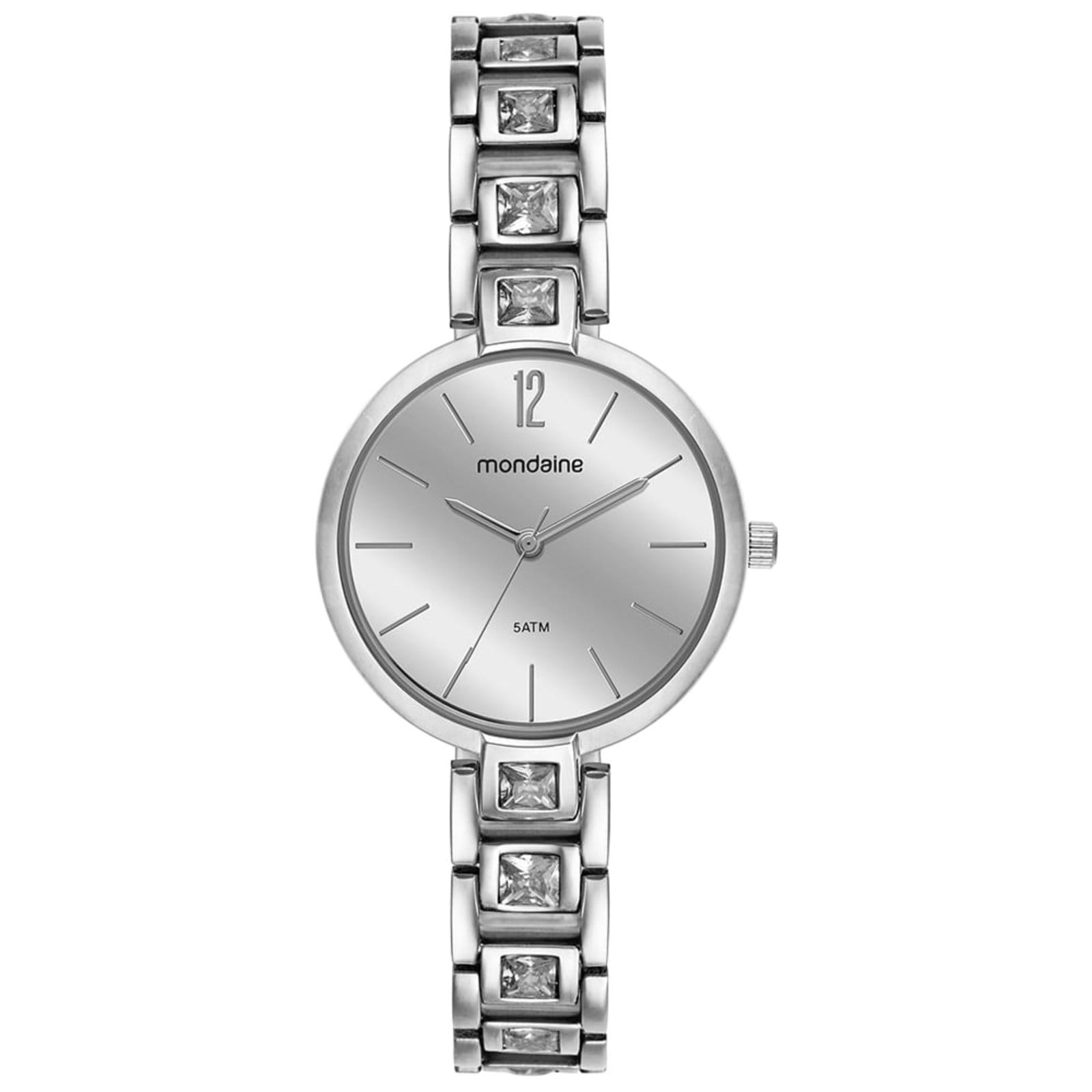 Relógio Feminino Espelhado Cristais