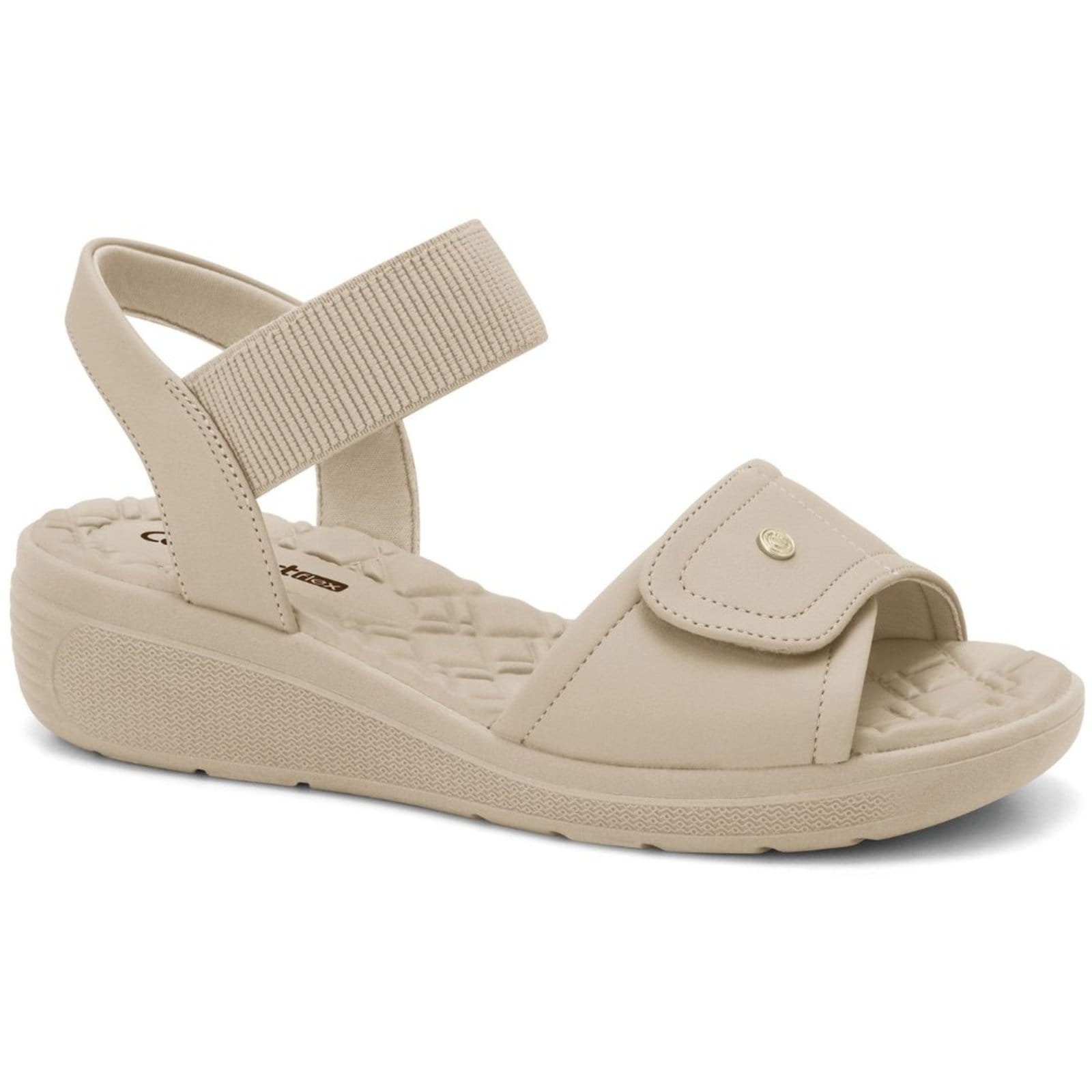 Sandália Feminina Plataforma Elástico Comfortflex 2486403-1