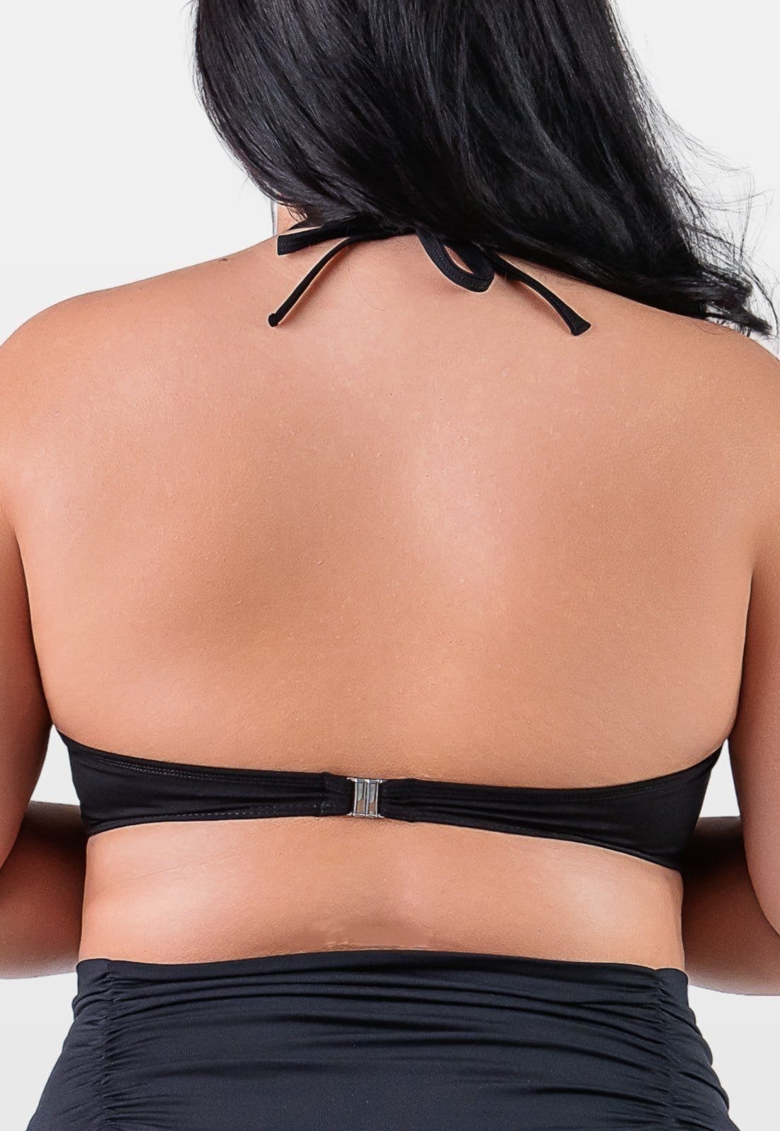 Vista 2 Top Summer Soul Meia Taça Com Bojo e Amarração Plus Size Summer Soul preto