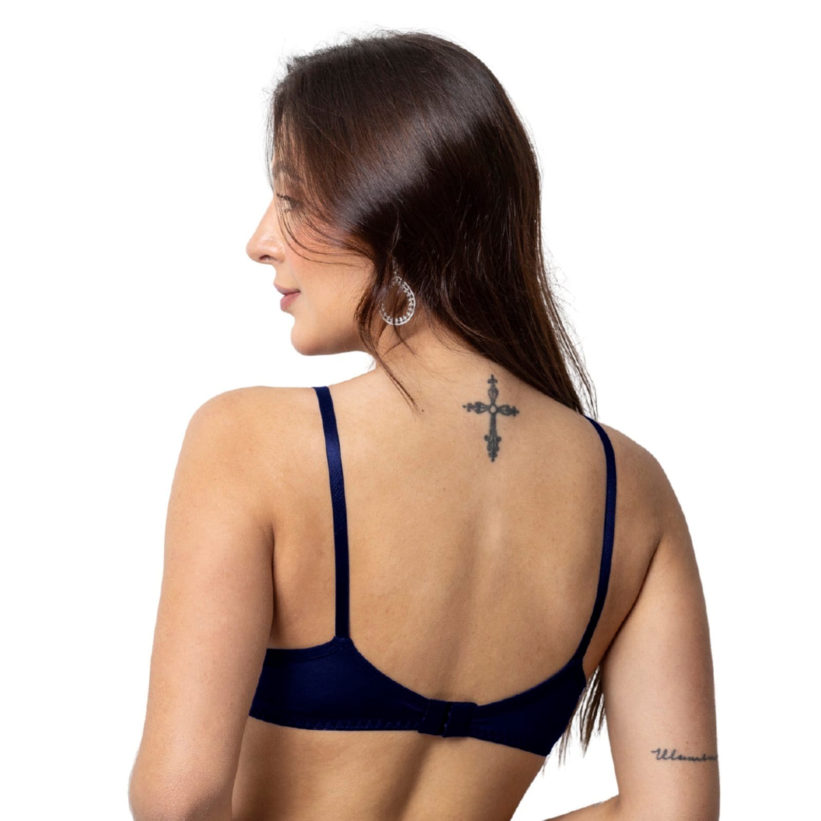 Sutiã Poliamida Gabi Lingerie Com Bojo Confort Básico Liso Reforçado Marinho - 2