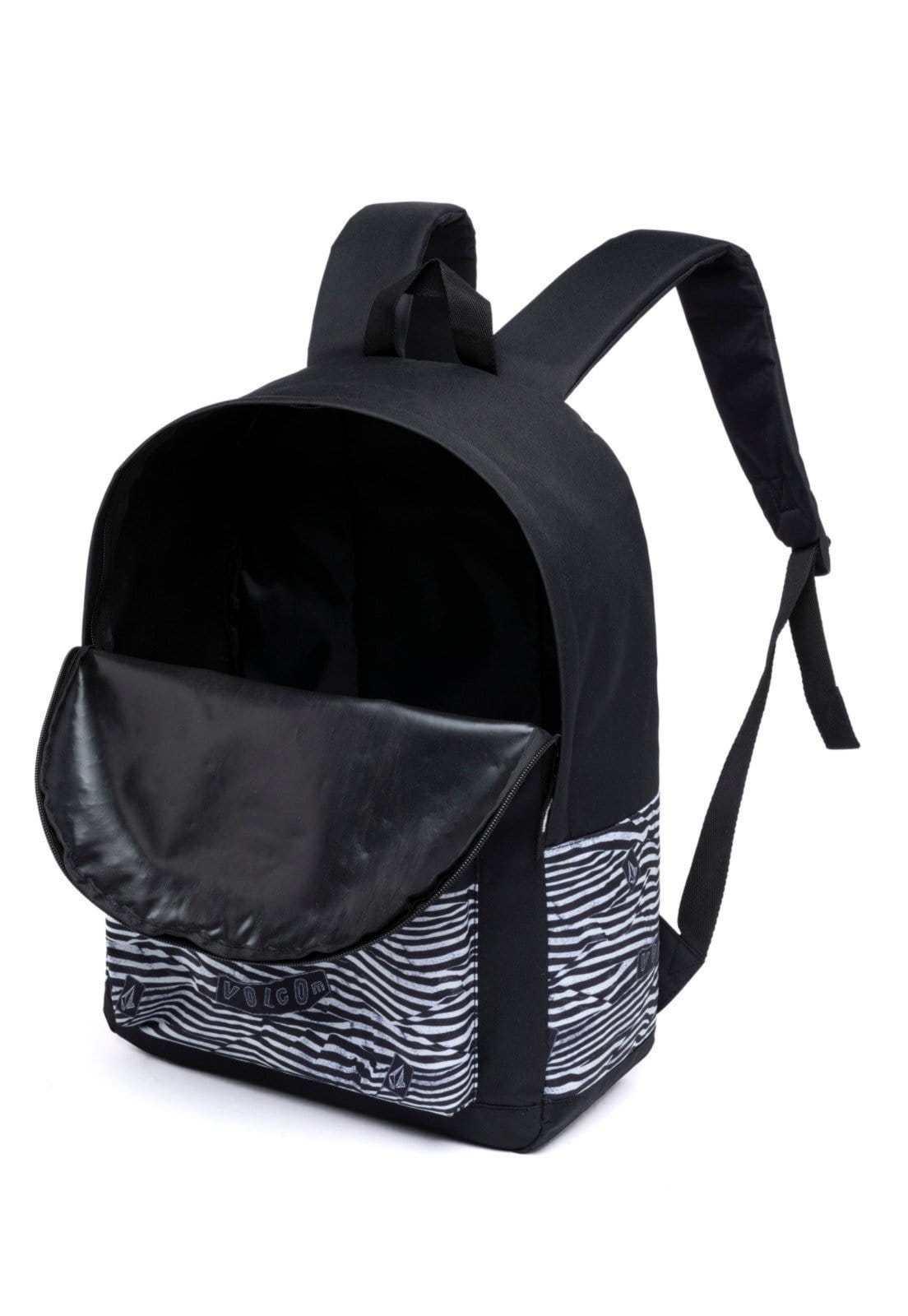 Vista 2 Mochila Volcom Escolar Com Estojo Bolsa Reforçada Espaçosa Volcom cinza/preto