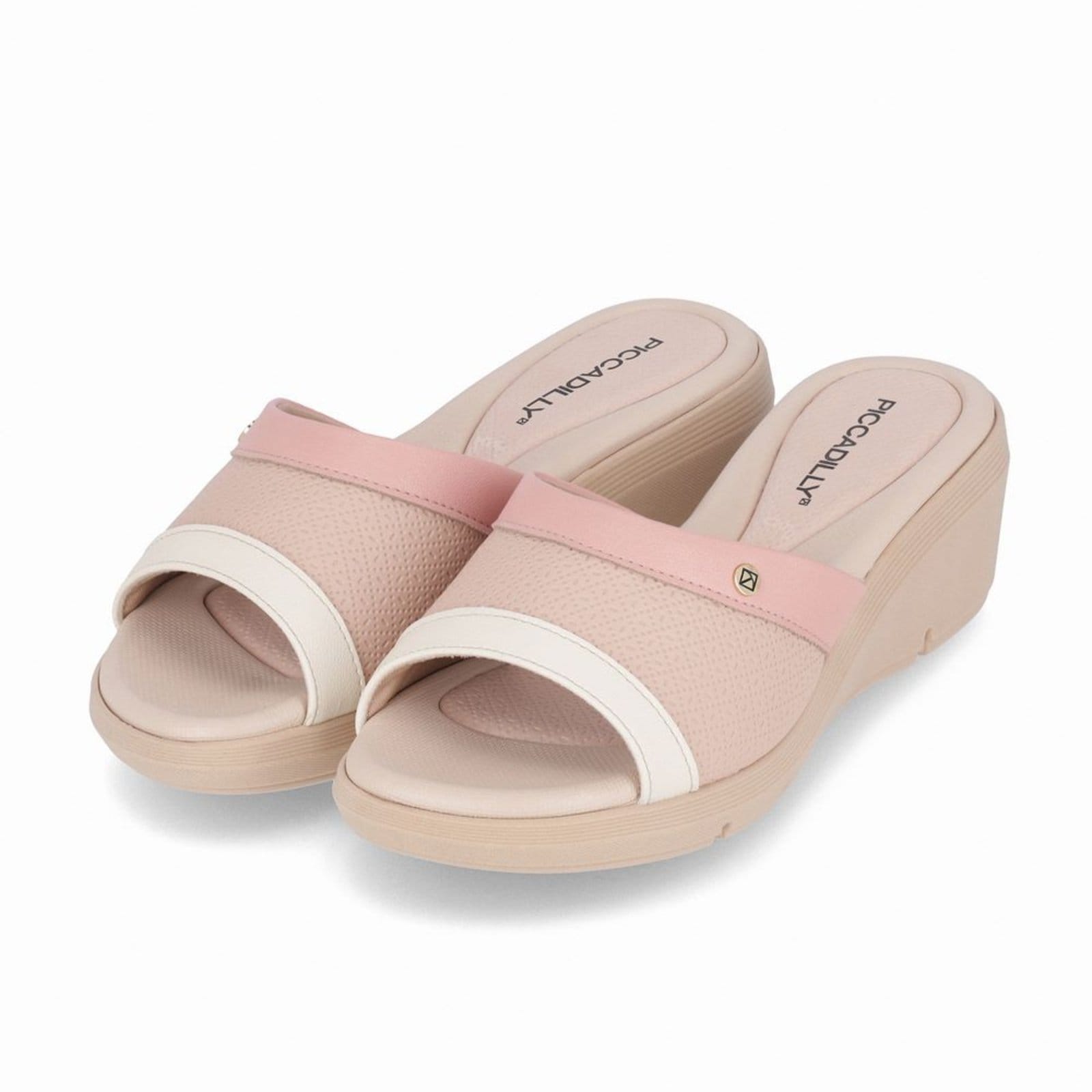 Vista 2 Tamanco Cecilia Anabela Médio Rose com Iogurte Piccadilly rosa rose