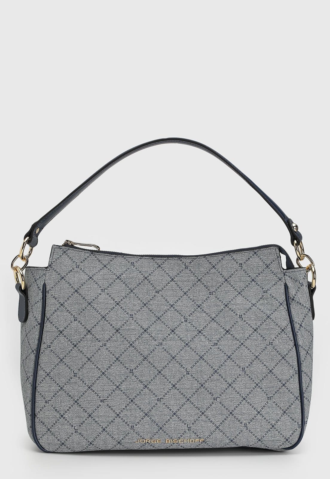 Bolsa Tiracolo Feminina Jorge Bischoff Monograma Alça Dupla