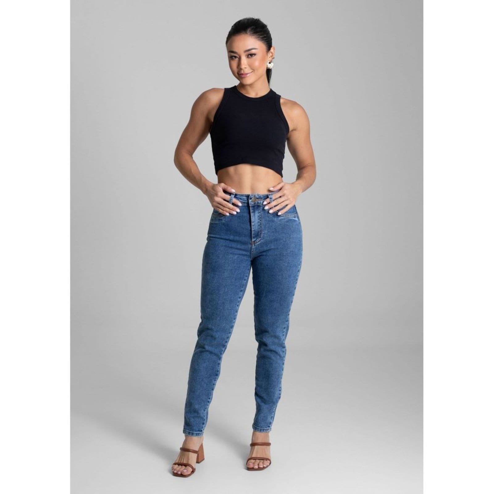 Vista 2 Calça Jeans Sawary Super Lipo - 281801 Sawary azul