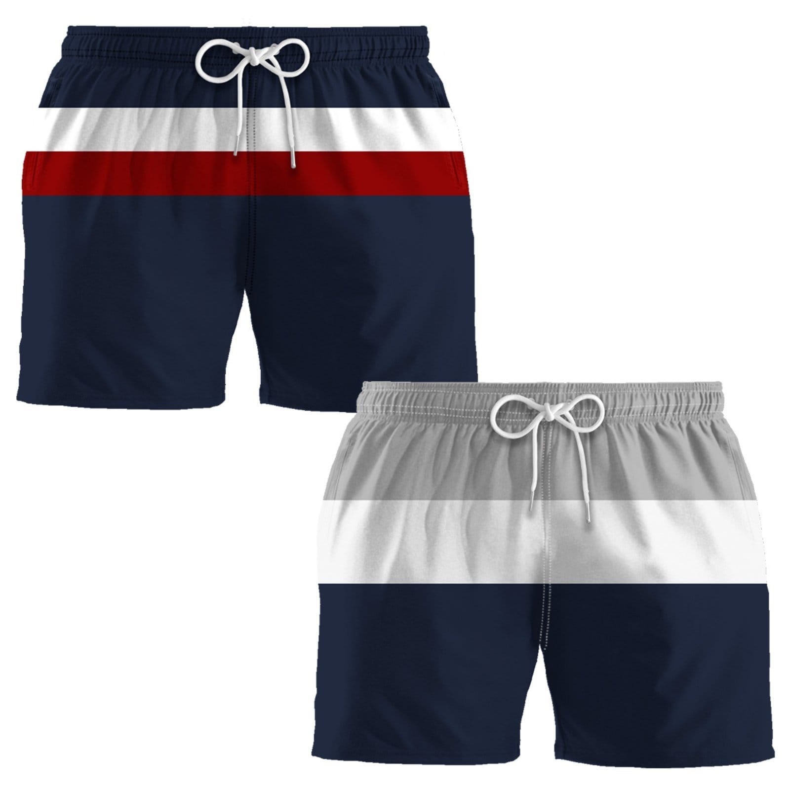Vista principal Kit 2 Bermudas Academia Masculinos Listrado Dulk estampado