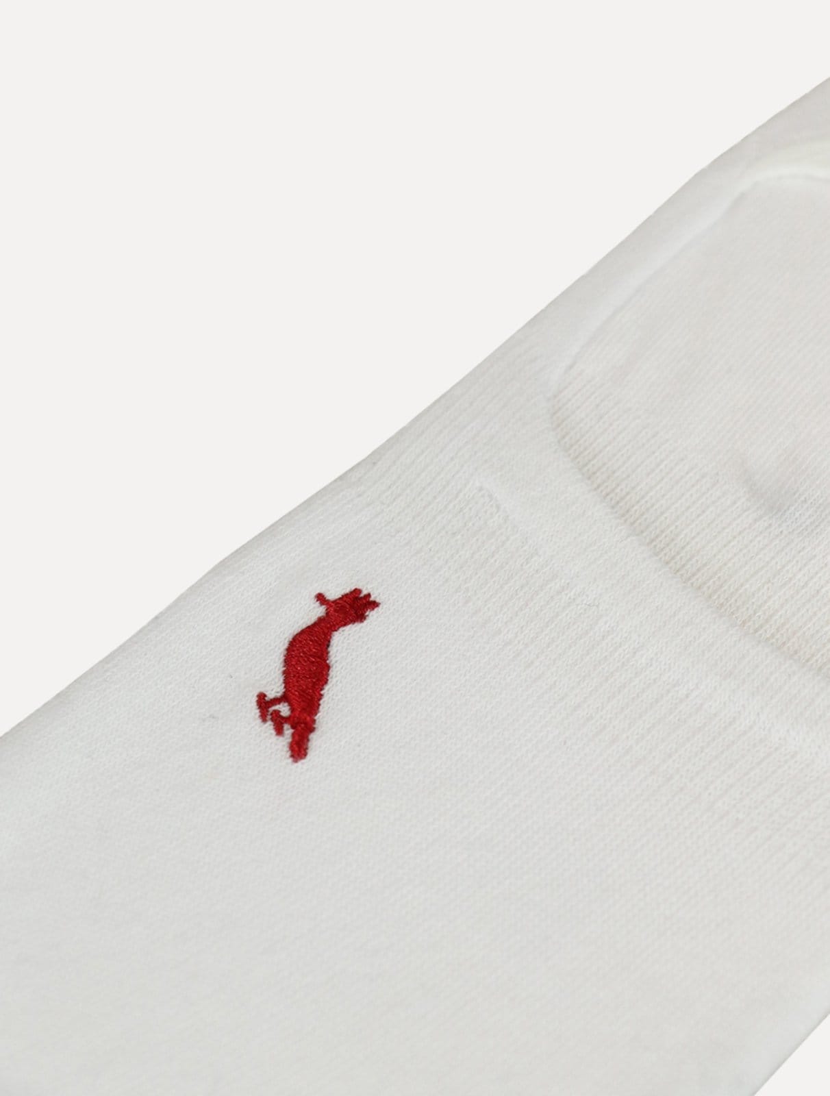 Meia Reserva Masculina Invisível Pica-Pau Bordado Branca Kit 2 Pares - 2