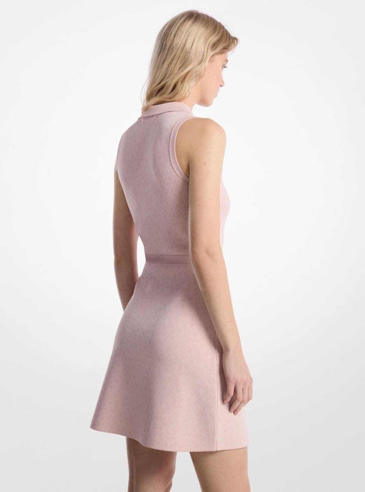 Vista 2 Vestido Curto Logo De Malha Js582zxhhz100 Michael Kors branco