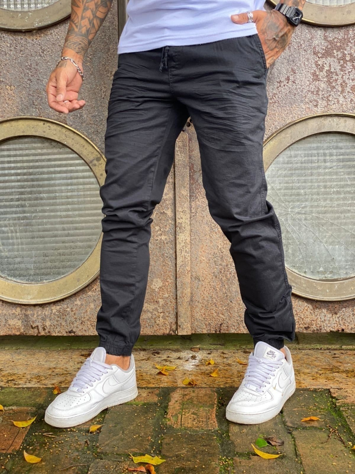 Calça Masculina Jogger Sarja Alleppo Jeans Dublin