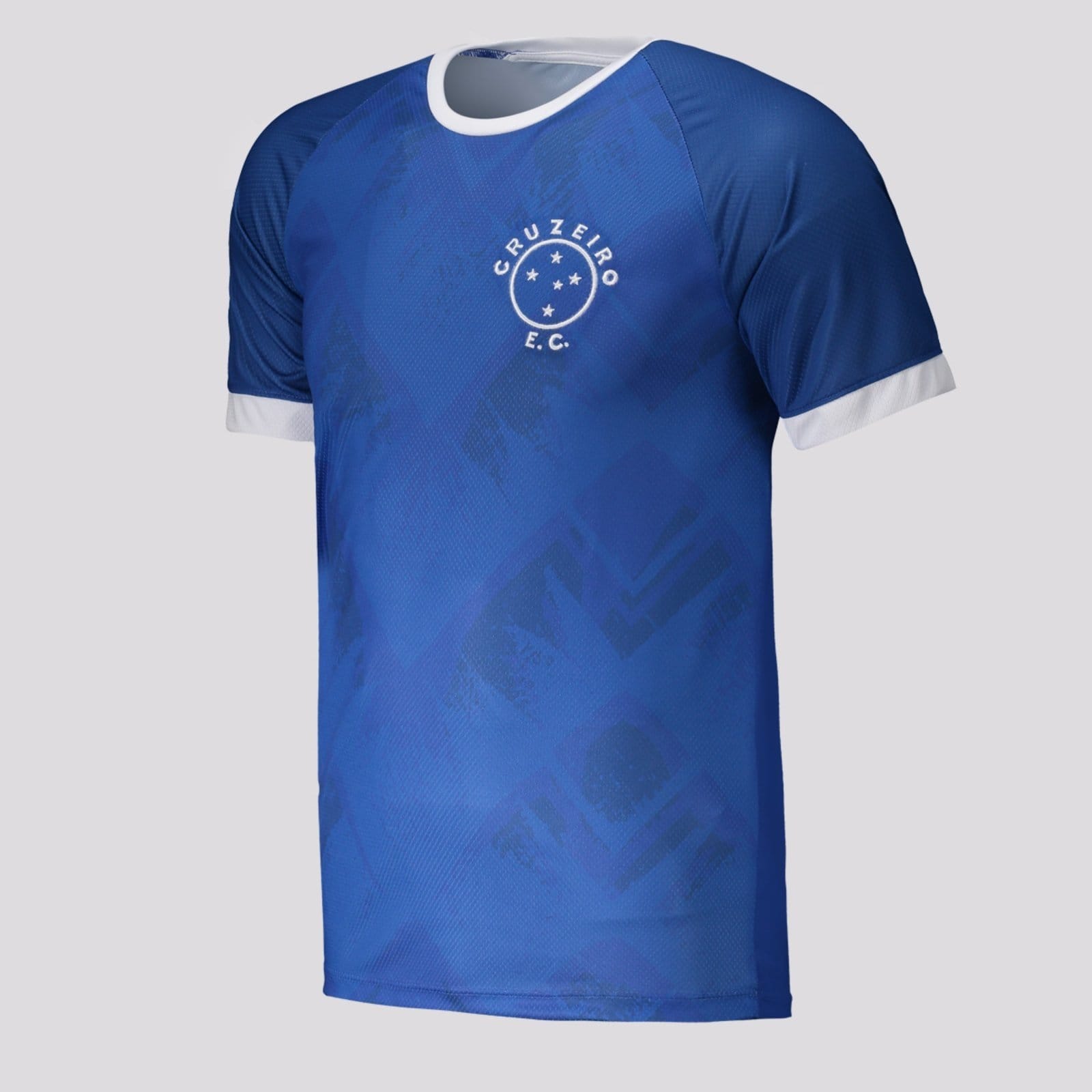 Vista 2 Camisa Cruzeiro Classic e Branca Retrômania azul