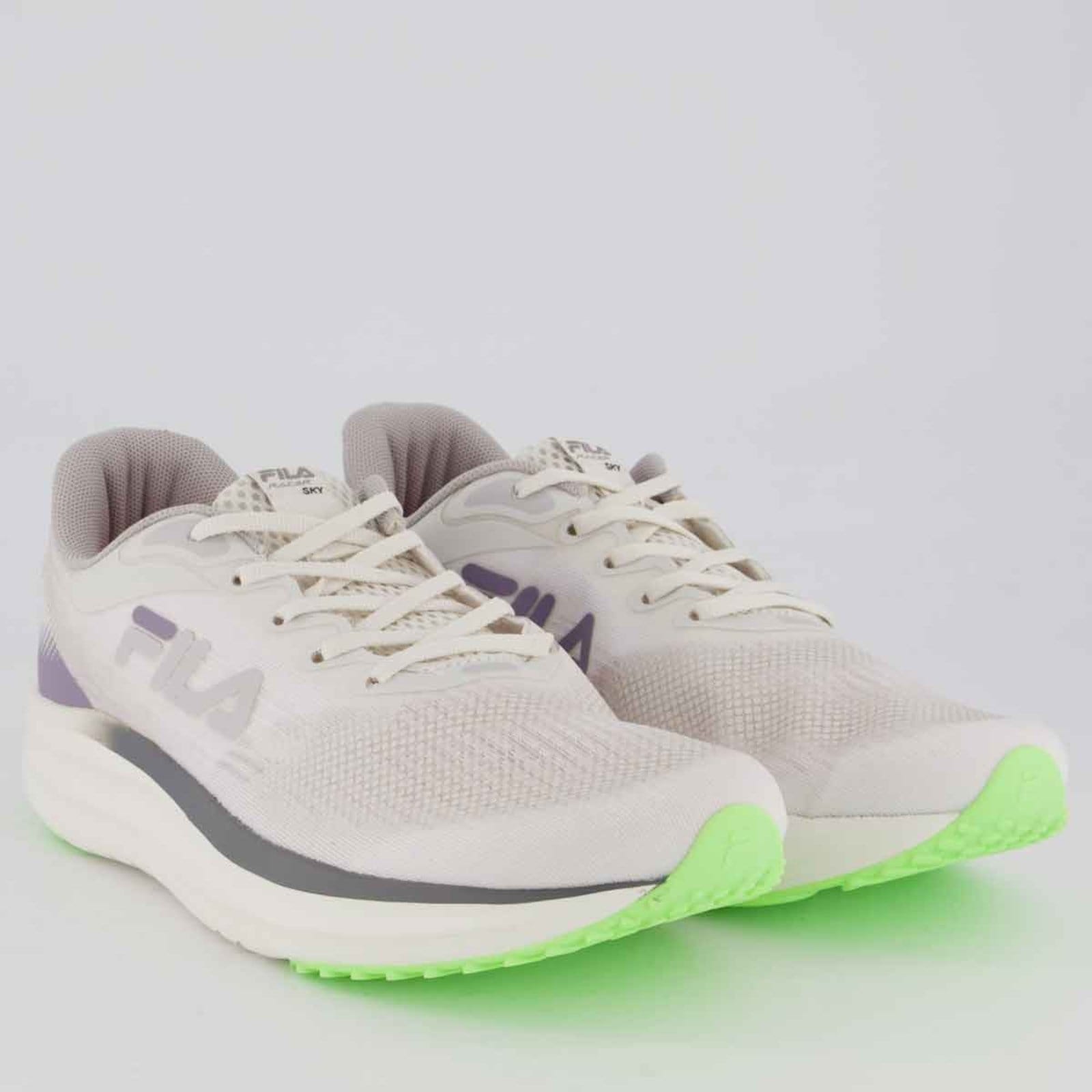 Vista 2 Tênis Fila Racer Sky Feminino e Roxo Fila branco