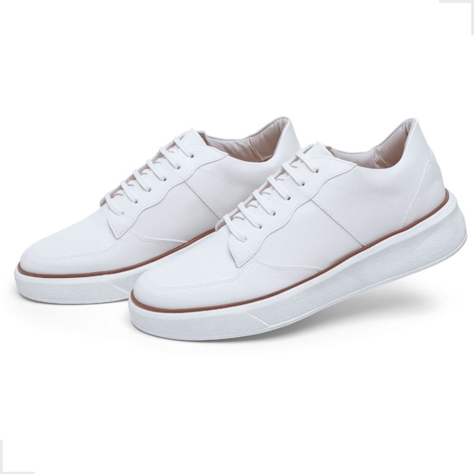 Sapato Casual Tênis Moderno Masculino com Cadarço Confortavel Bertelli Off White