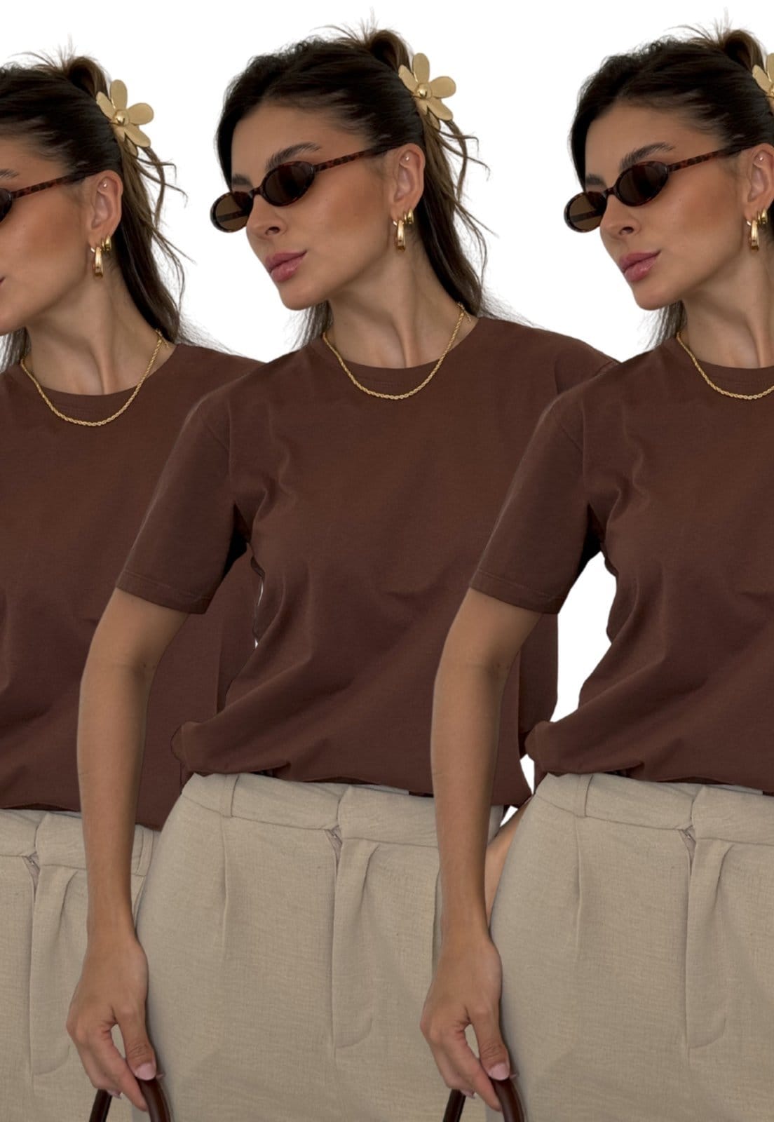 Kit 3 Camisetas Cianitas Lisas Escuro 100% algodão