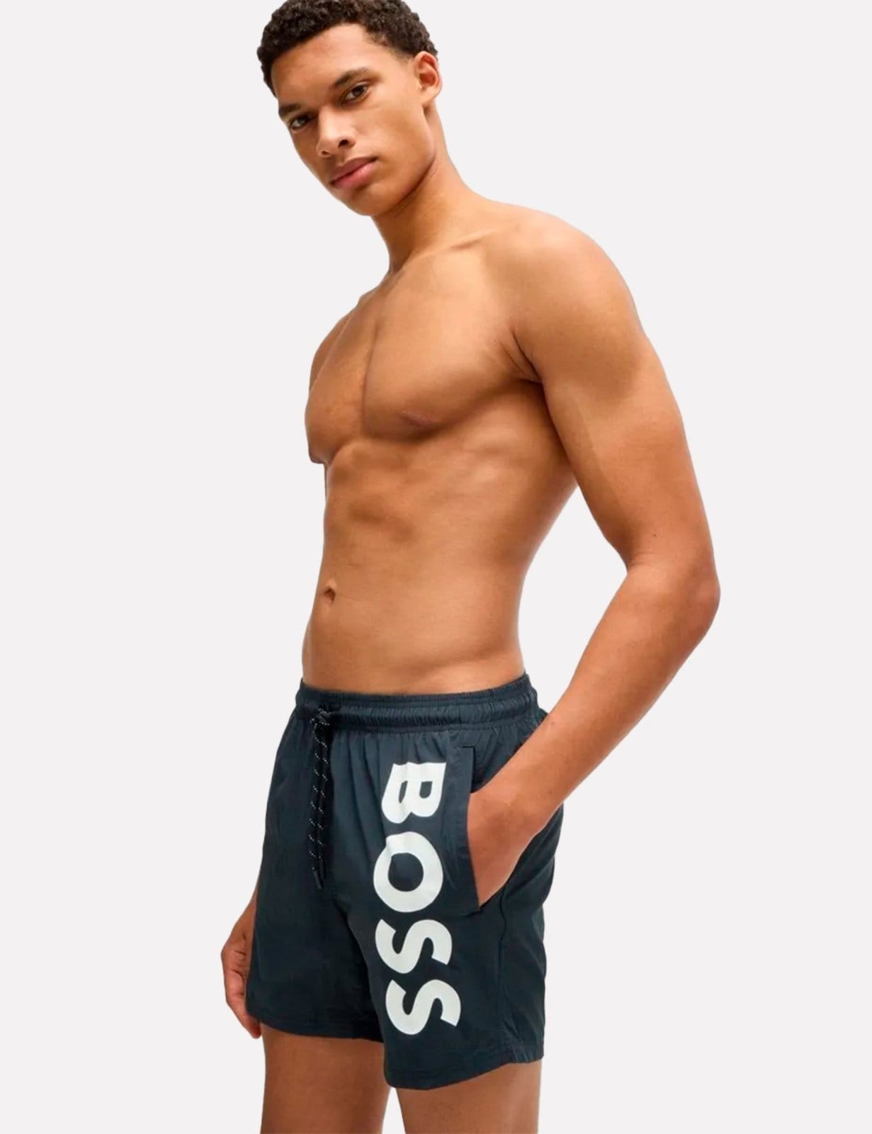 Vista principal Short Hugo Boss Masculino Regular Beach Octopus Hugo Boss preto