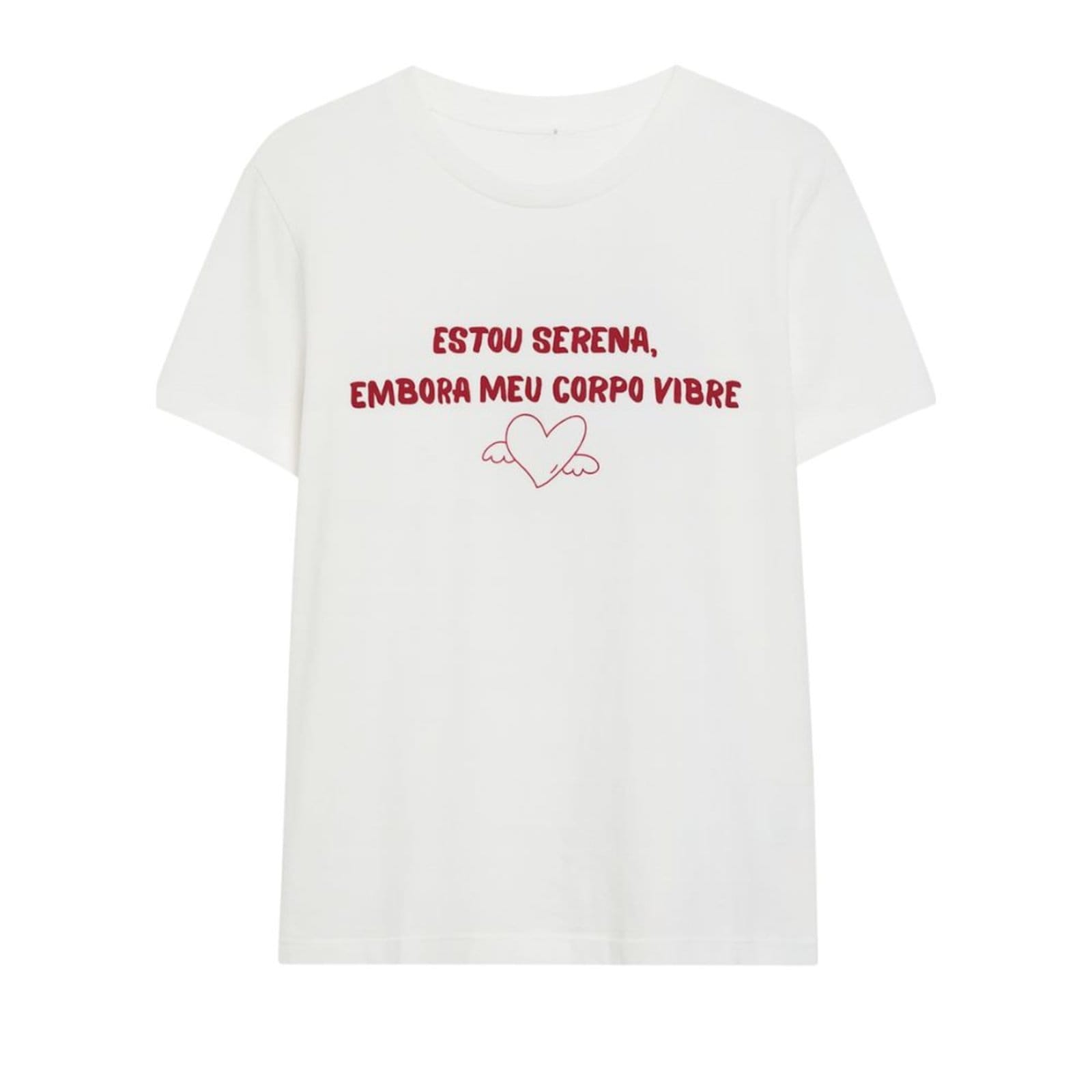 Camiseta Fogo MY.NA Estou Serena Branca