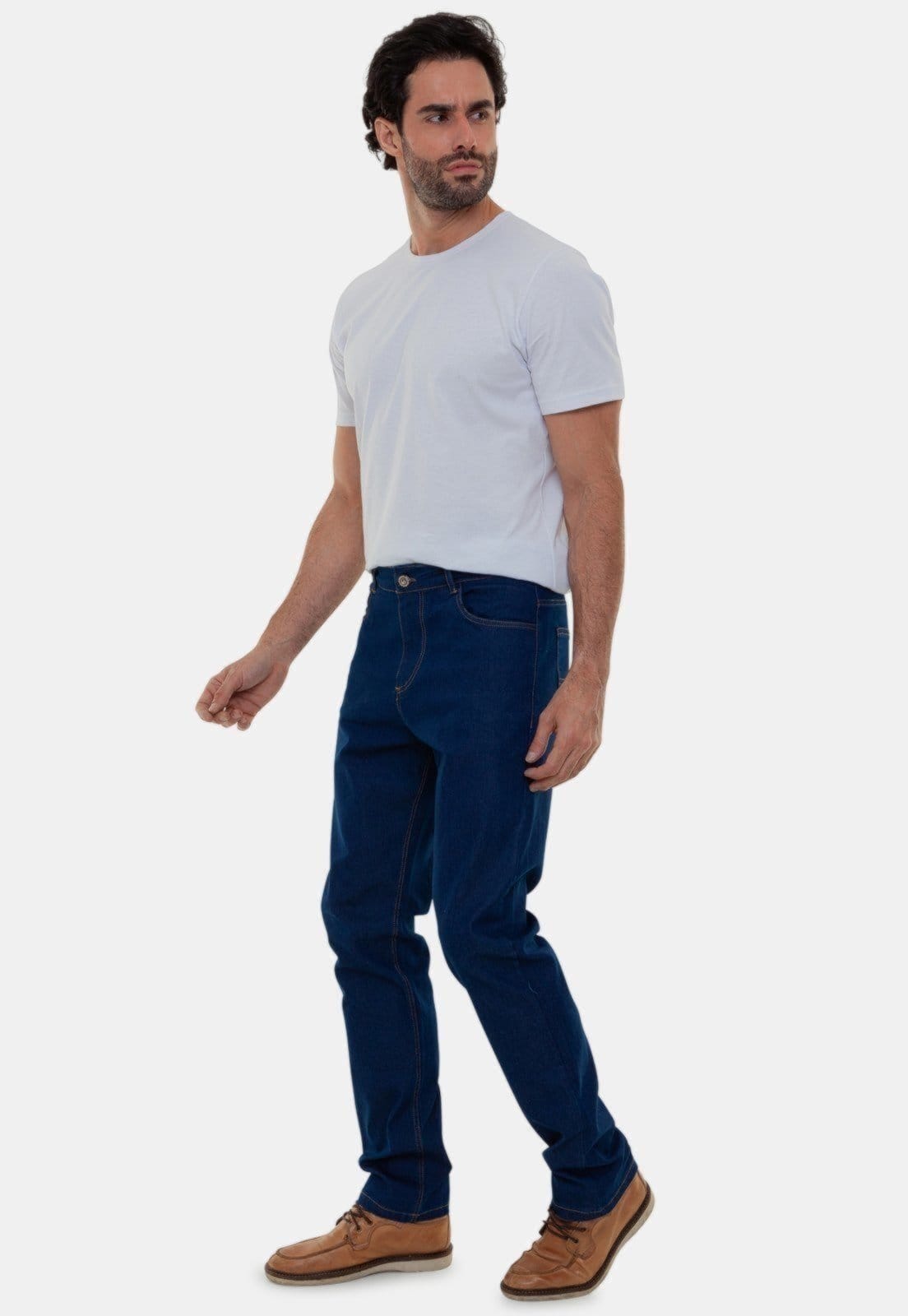 Calça Jeans Masculina Slim Lavagem Escura Unak Madagascar Especiale - 2