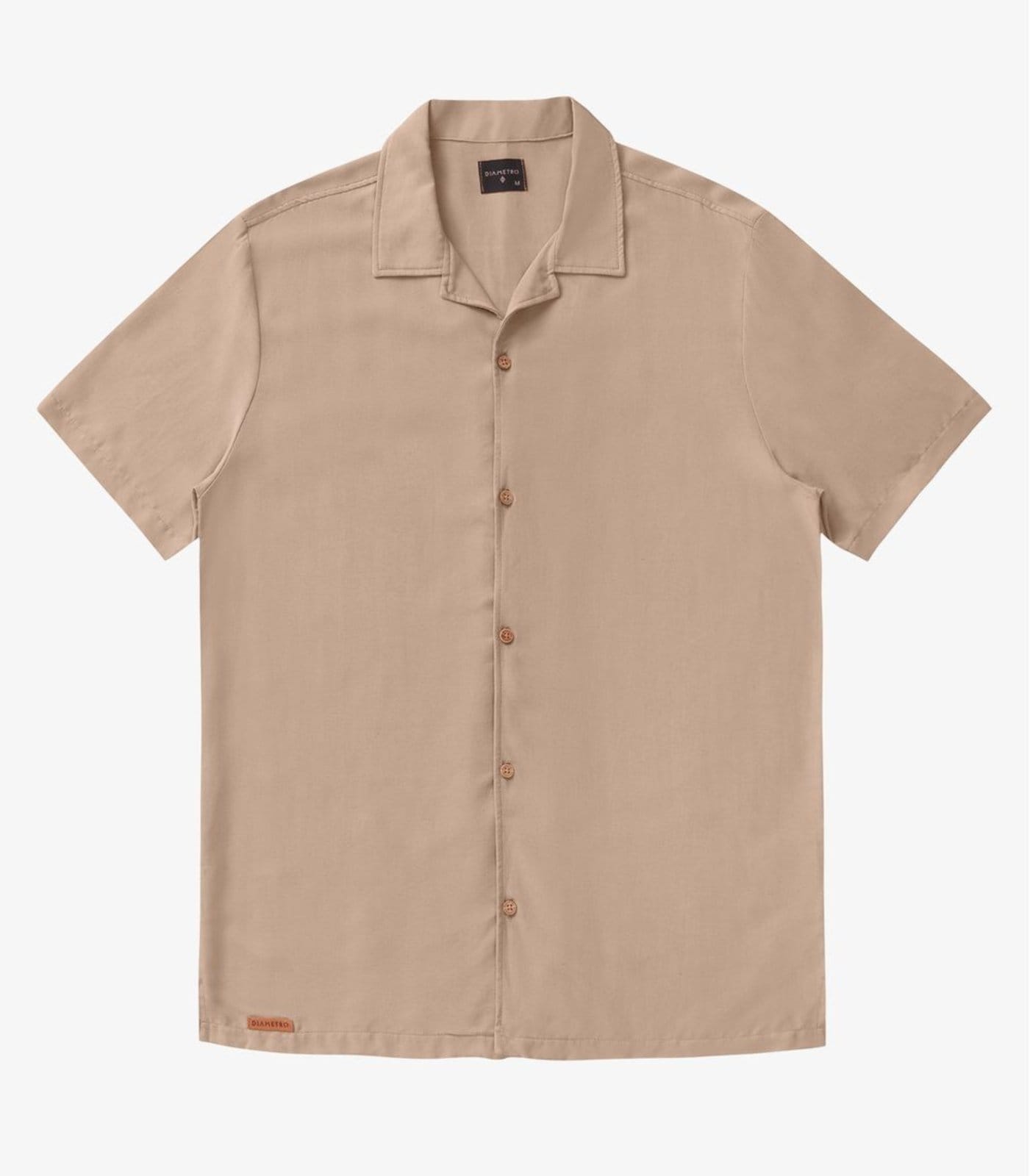 Vista 2 Camisa Masculina Viscolinho Diametro Diametro marrom