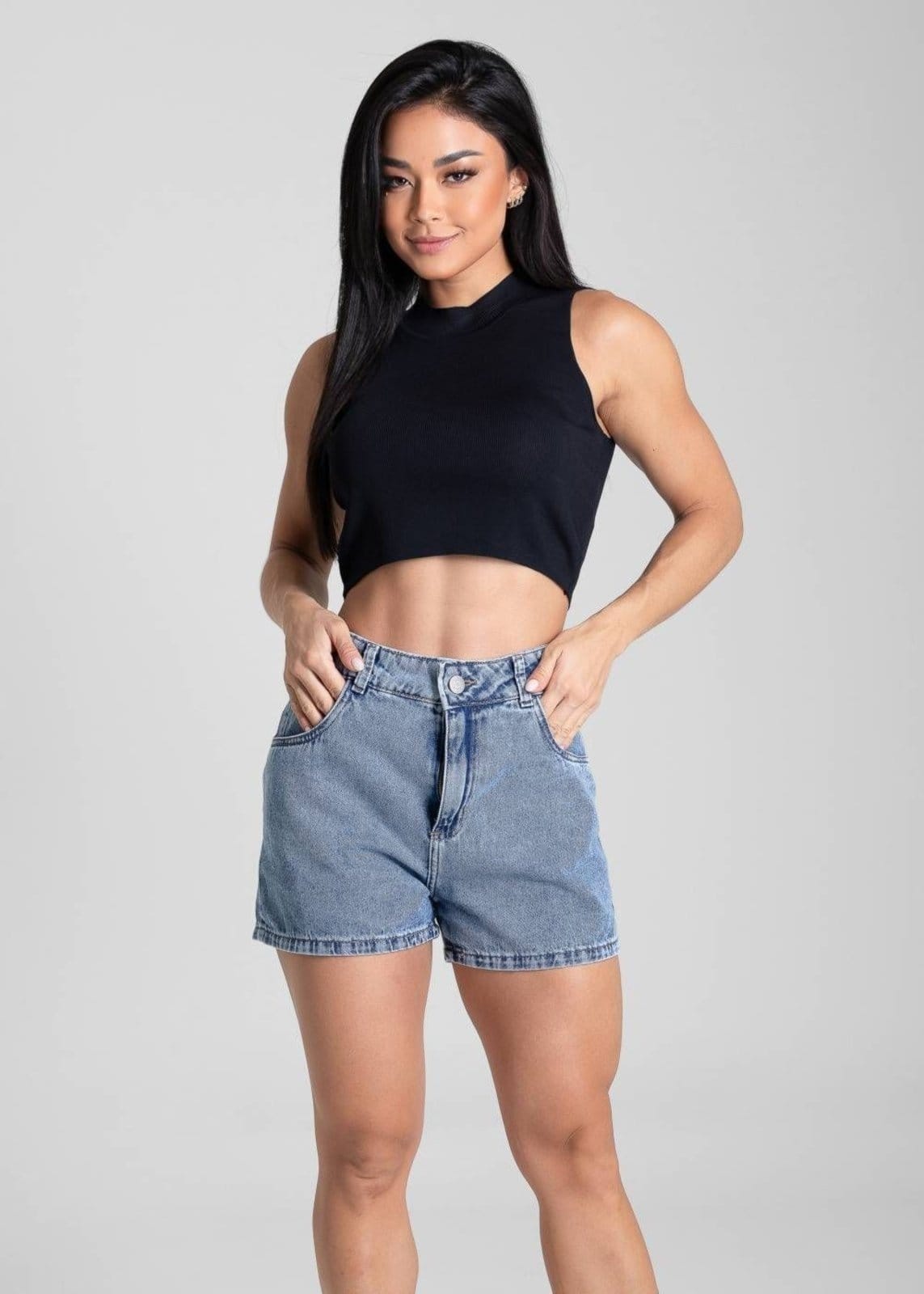 Vista 2 Shorts Jeans Sawary - 282121 Sawary azul