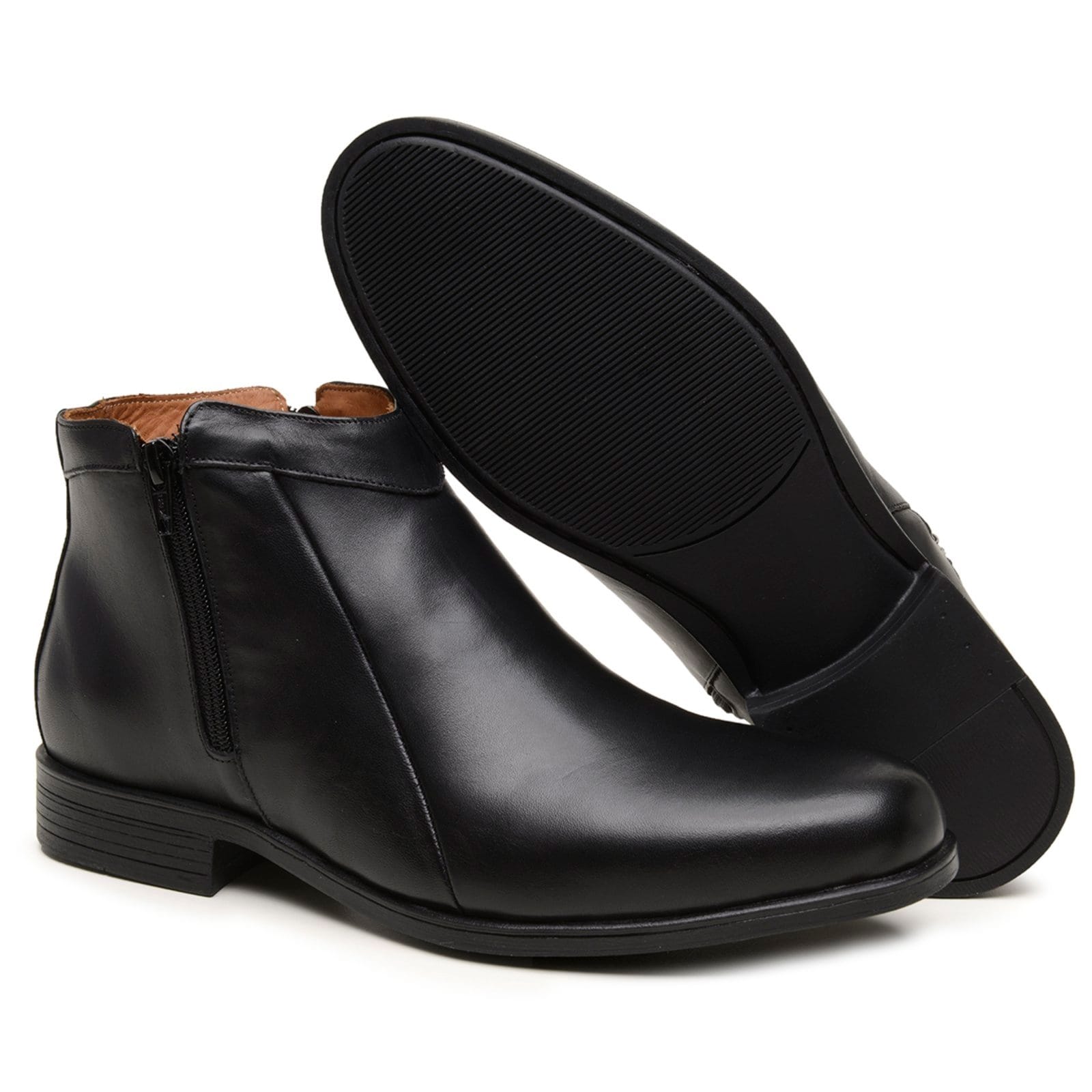 Bota Masculina Social Veritimo Em Couro Botina Clássica Cano Baixo Elegante Conforto