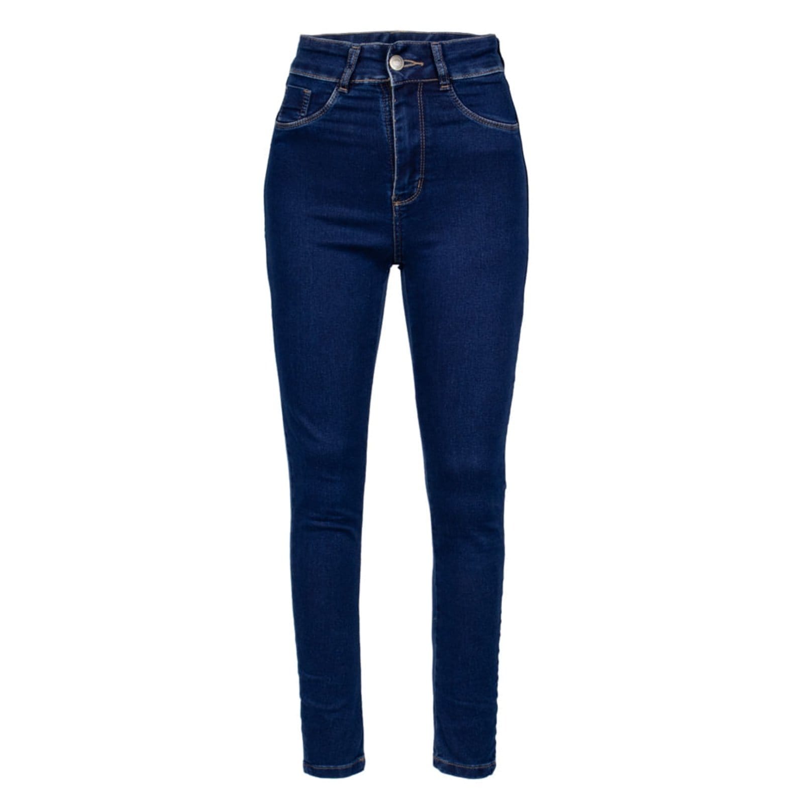 Calça Jeans Feminina Sawary Plush Up Escuro