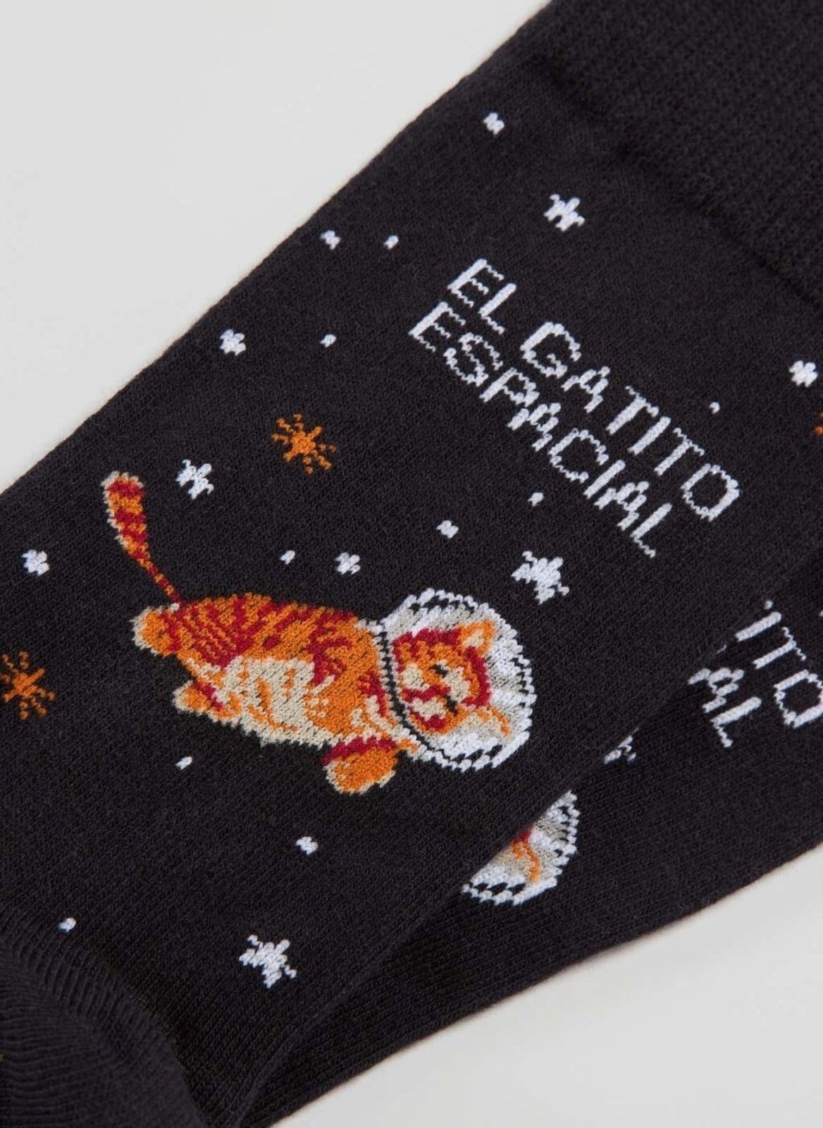Vista 2 Meia Preta Gatito Espacial Youcom preto