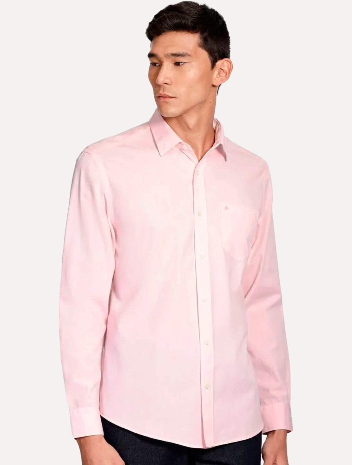 Camisa Aramis Masculina Regular Algodão Lotte Pocket Claro Mescla