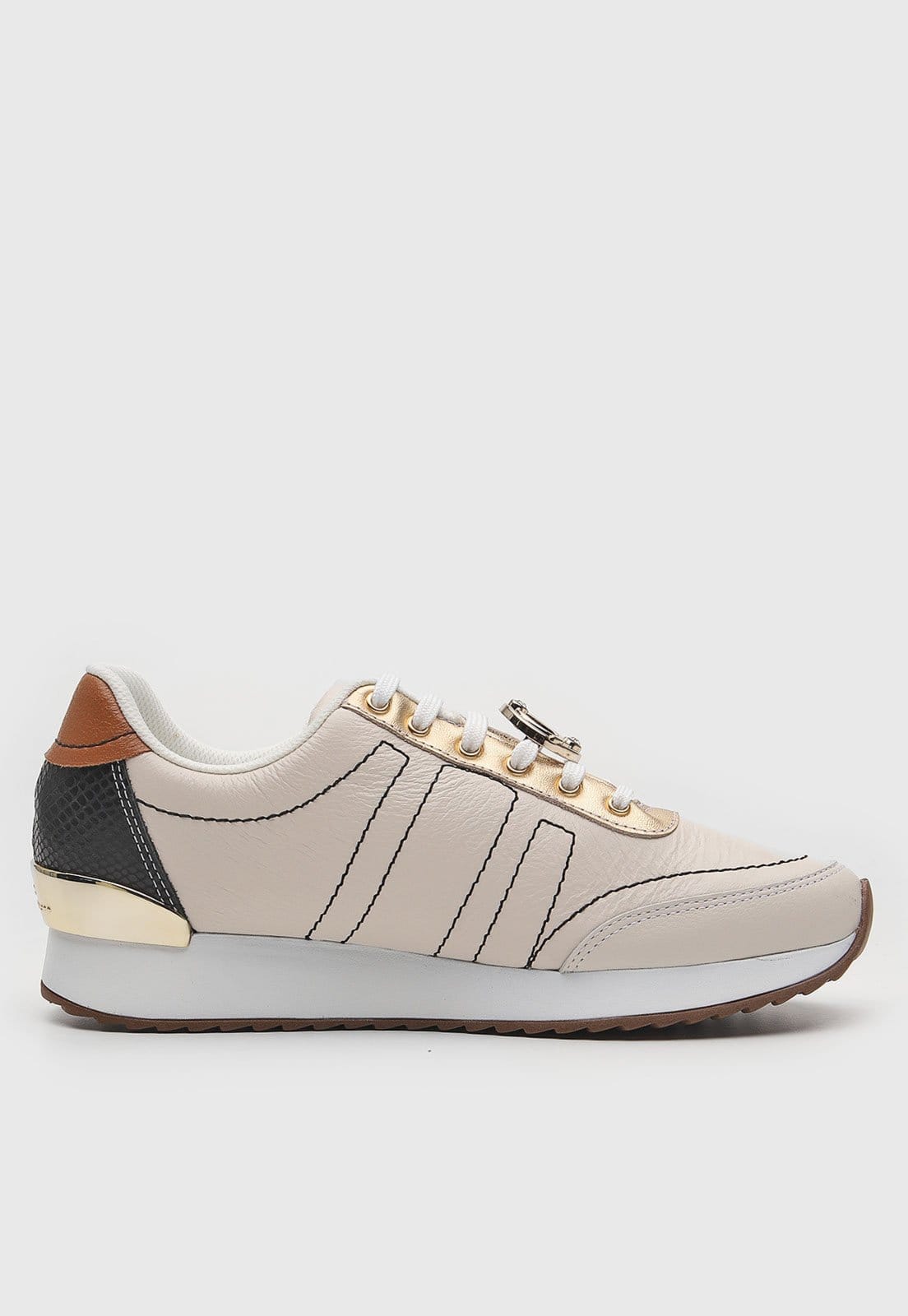 Vista 2 Tênis Jorge Bischoff de Couro Com Cadarço Off-White Jorge Bischoff off-white white