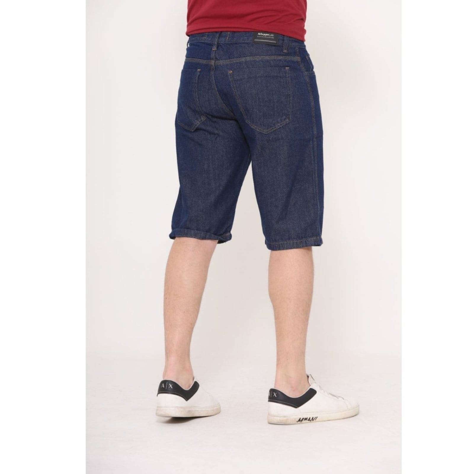 Vista 2 Bermuda Masculina Jeans Alleppo Jeans Zurique Alleppo Jeans azul