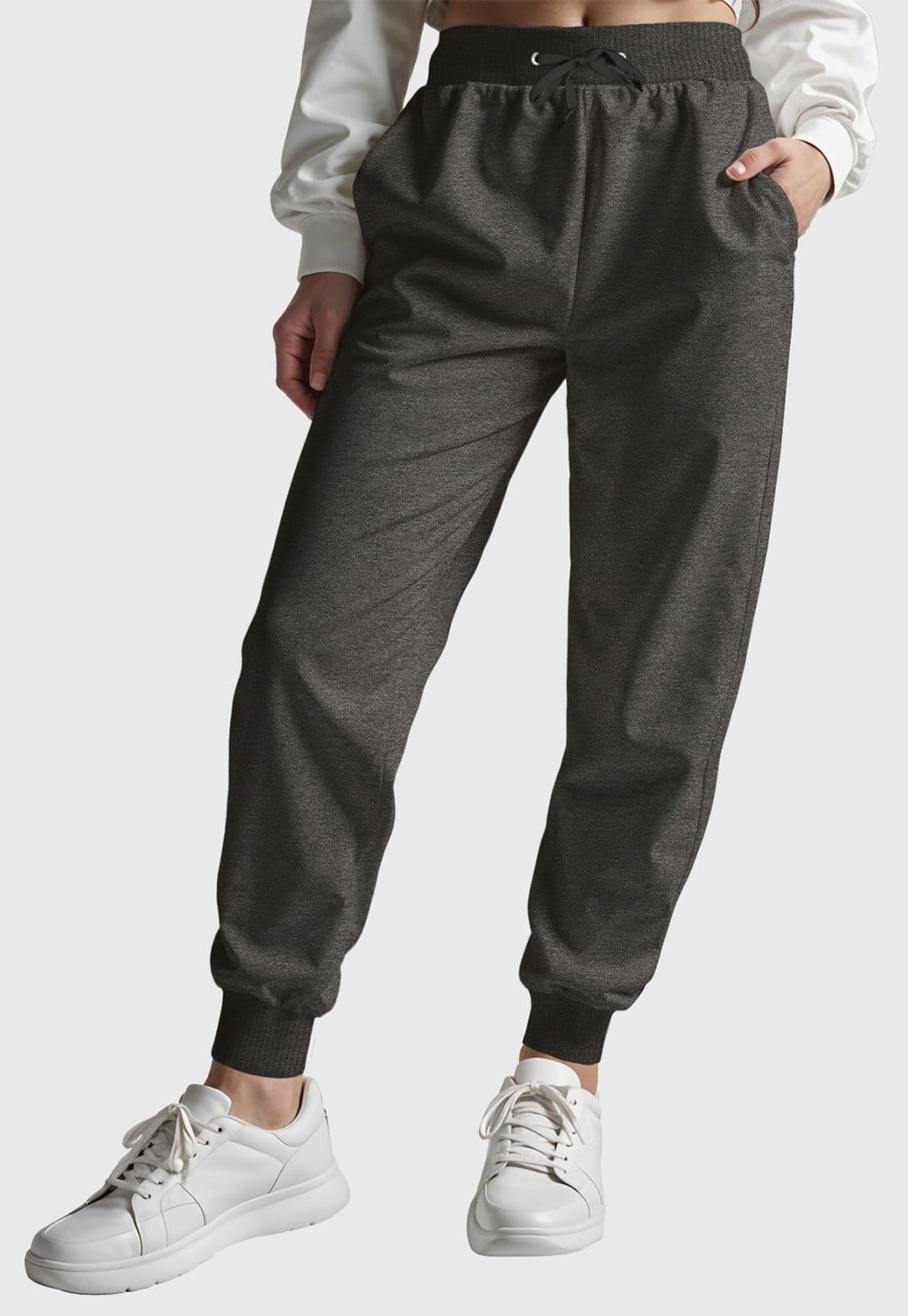 Calça Moletom Feminina Lisa Básica Benellys Chumbo