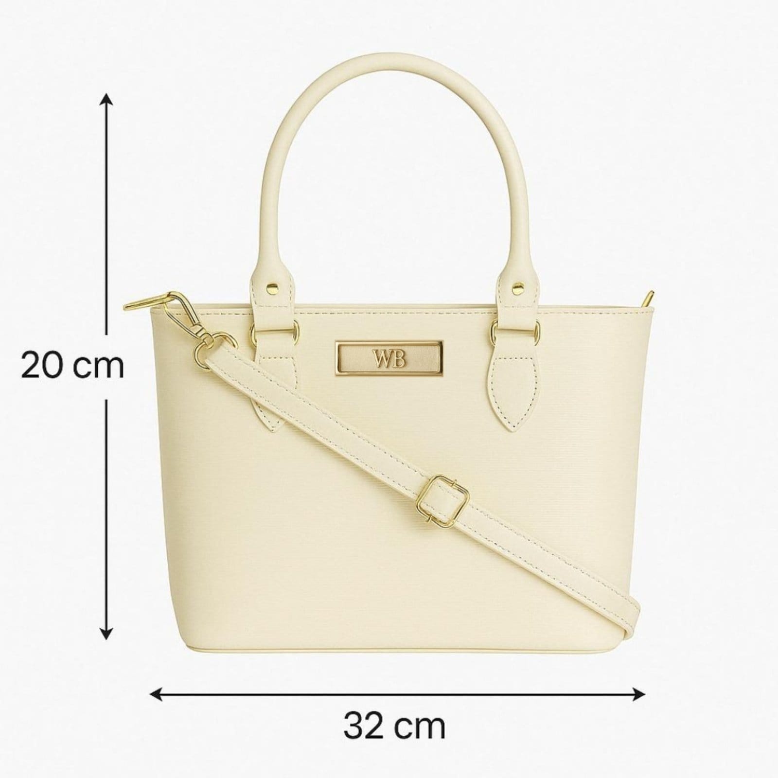 Bolsa Tote Estruturada Transversal Regulável Com alça de Mão-Gelo - 2