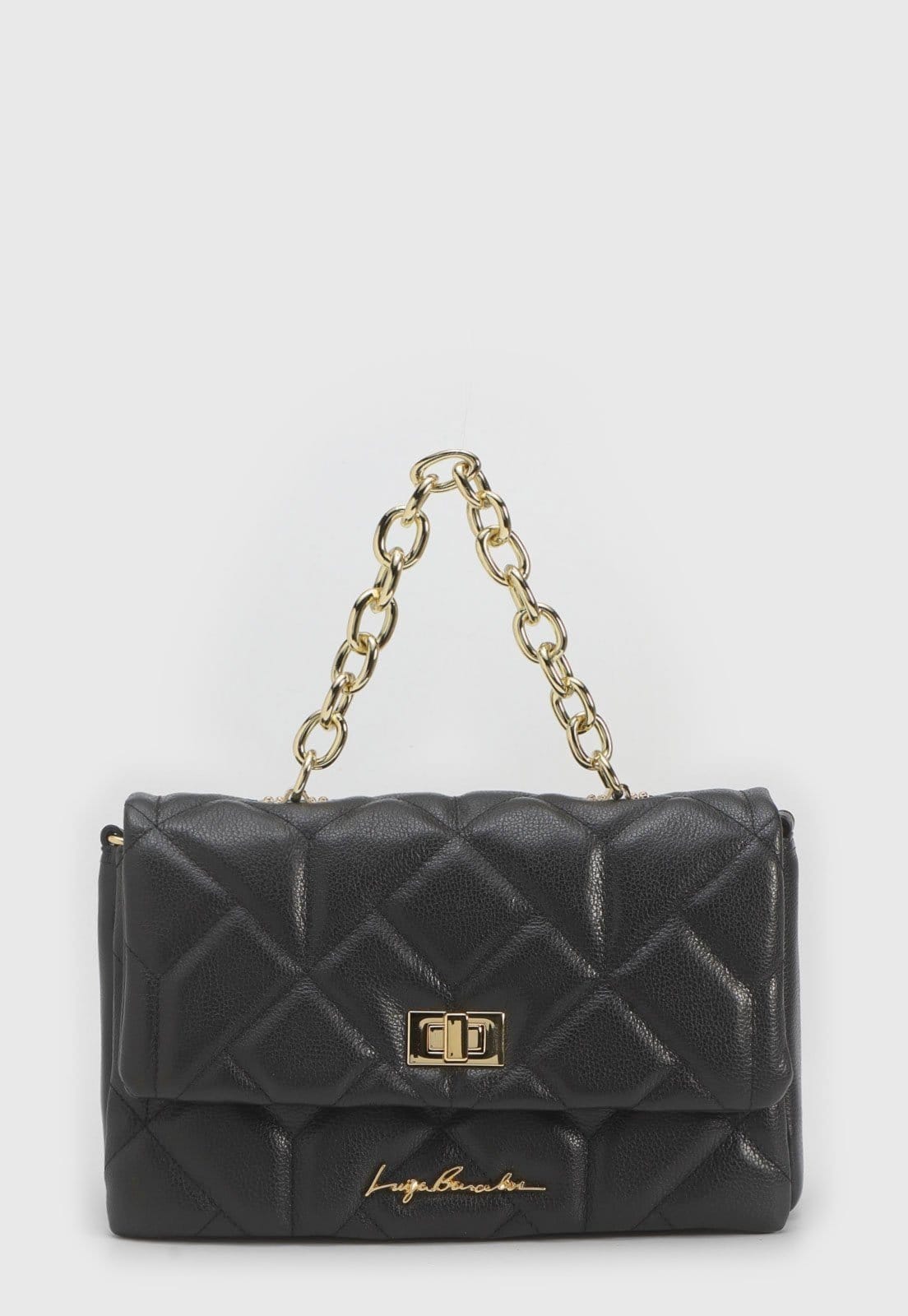 Vista 2 Bolsa Luiza Barcelos Correntes Preta Luiza Barcelos preto