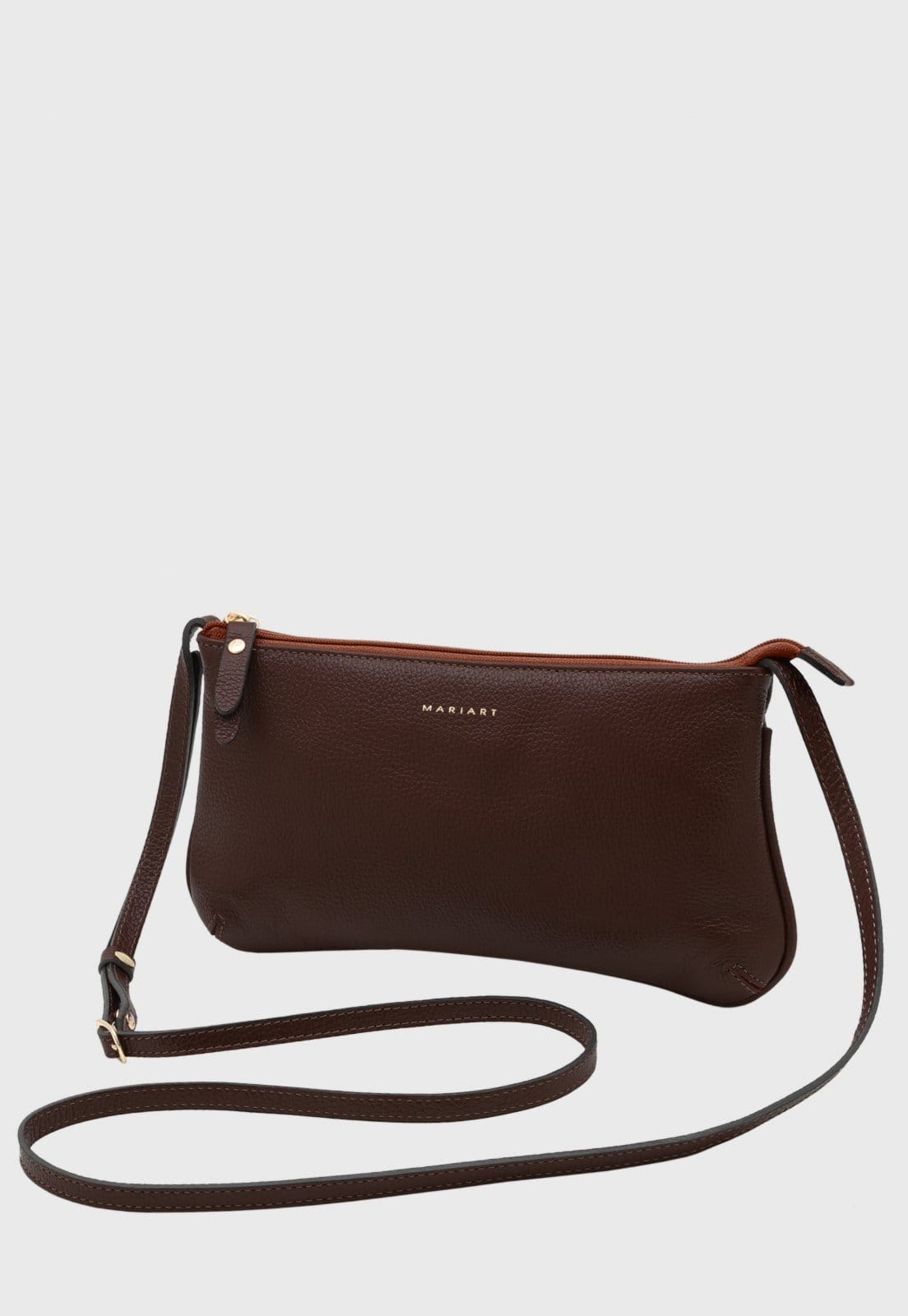 Bolsa Transversal de Couro Mariart Caipirinha Chocolate