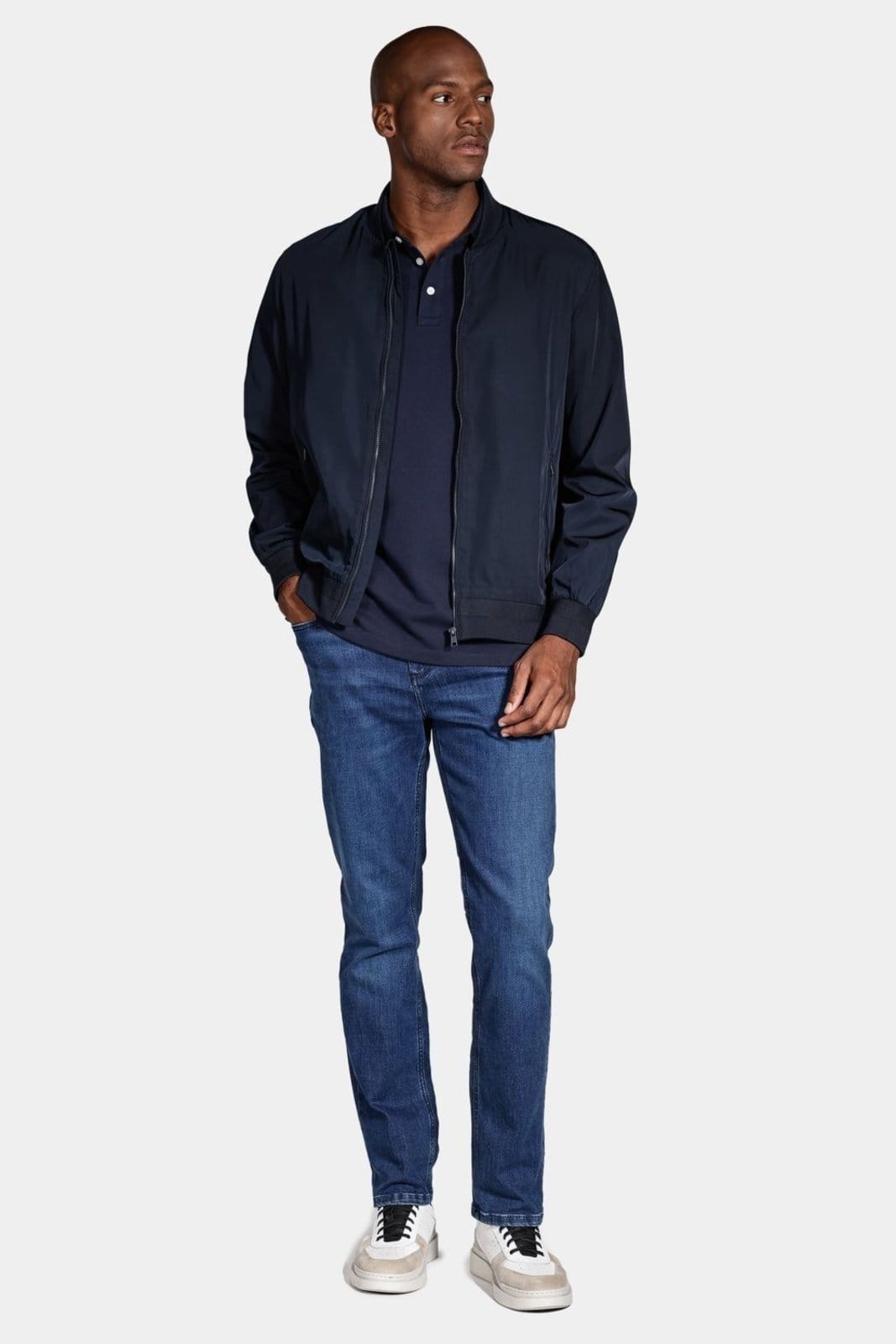 Vista 2 Jaqueta Aramis Bomber Nylon Liquid Repeller Marinho Aramis azul marinho