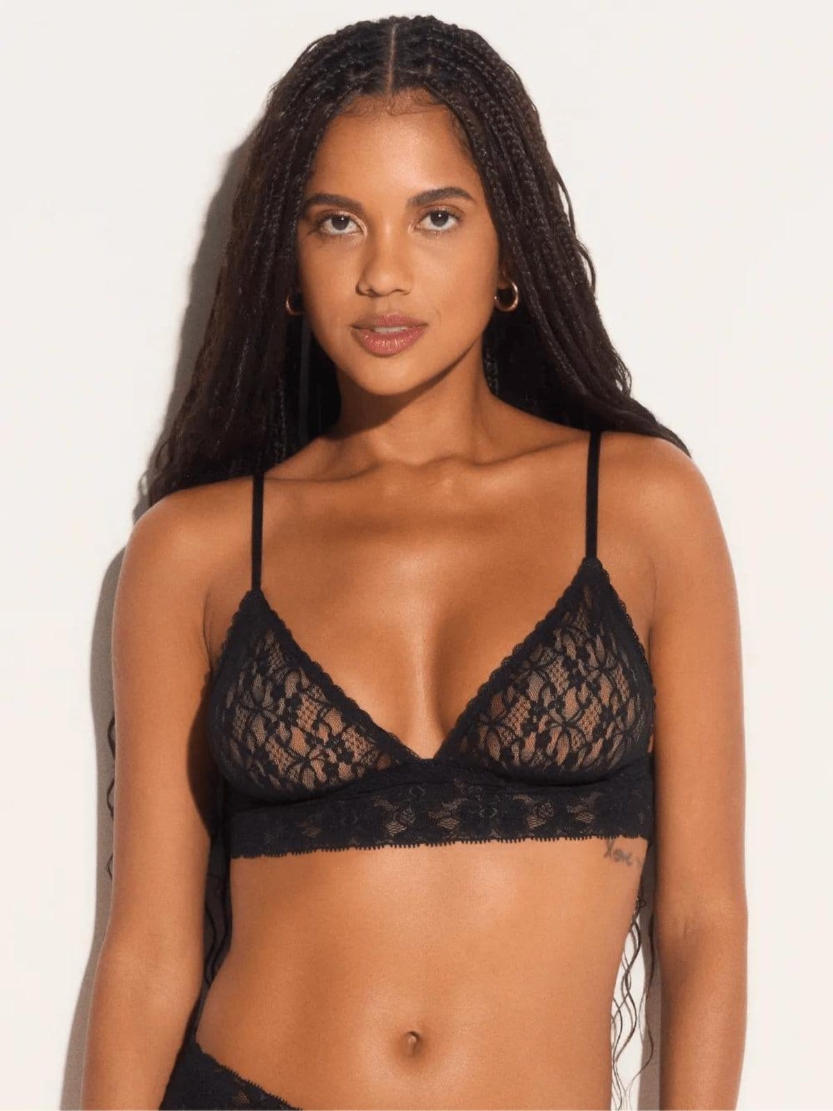 Kit 6 Sutiãs Triângulo Renda Sweet Lace Preto/Branco - 2