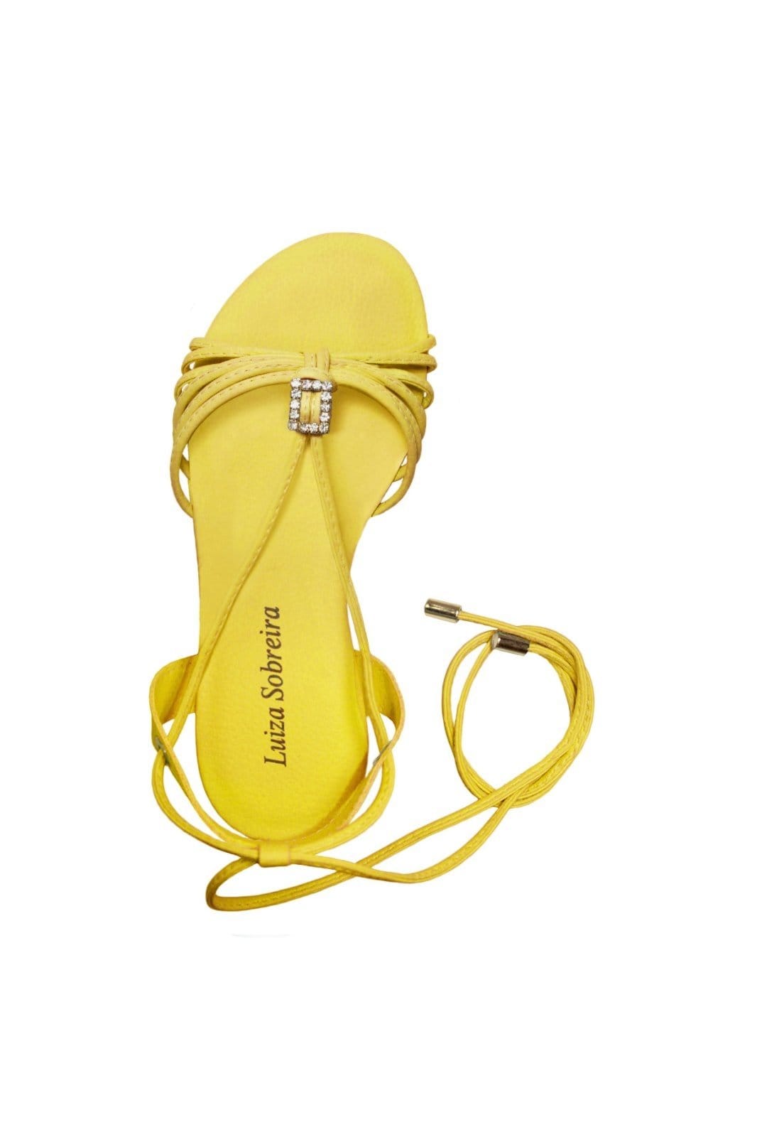 Vista 2 Rasteira Strass Troca Tira Luiza Sobreira Mod. 2042-2 Luiza Sobreira amarelo