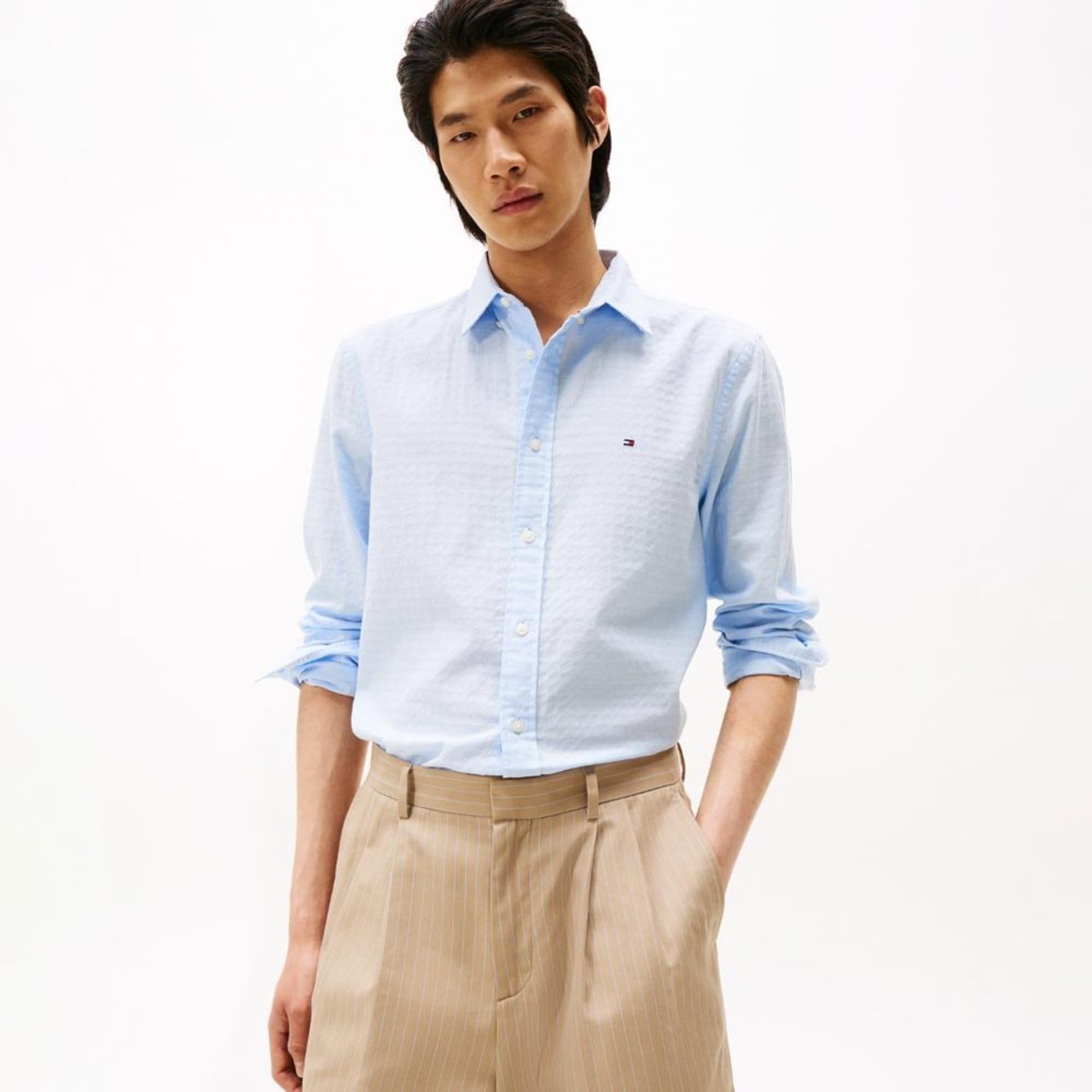 Camisa Dobby Estruturada Regular Fit