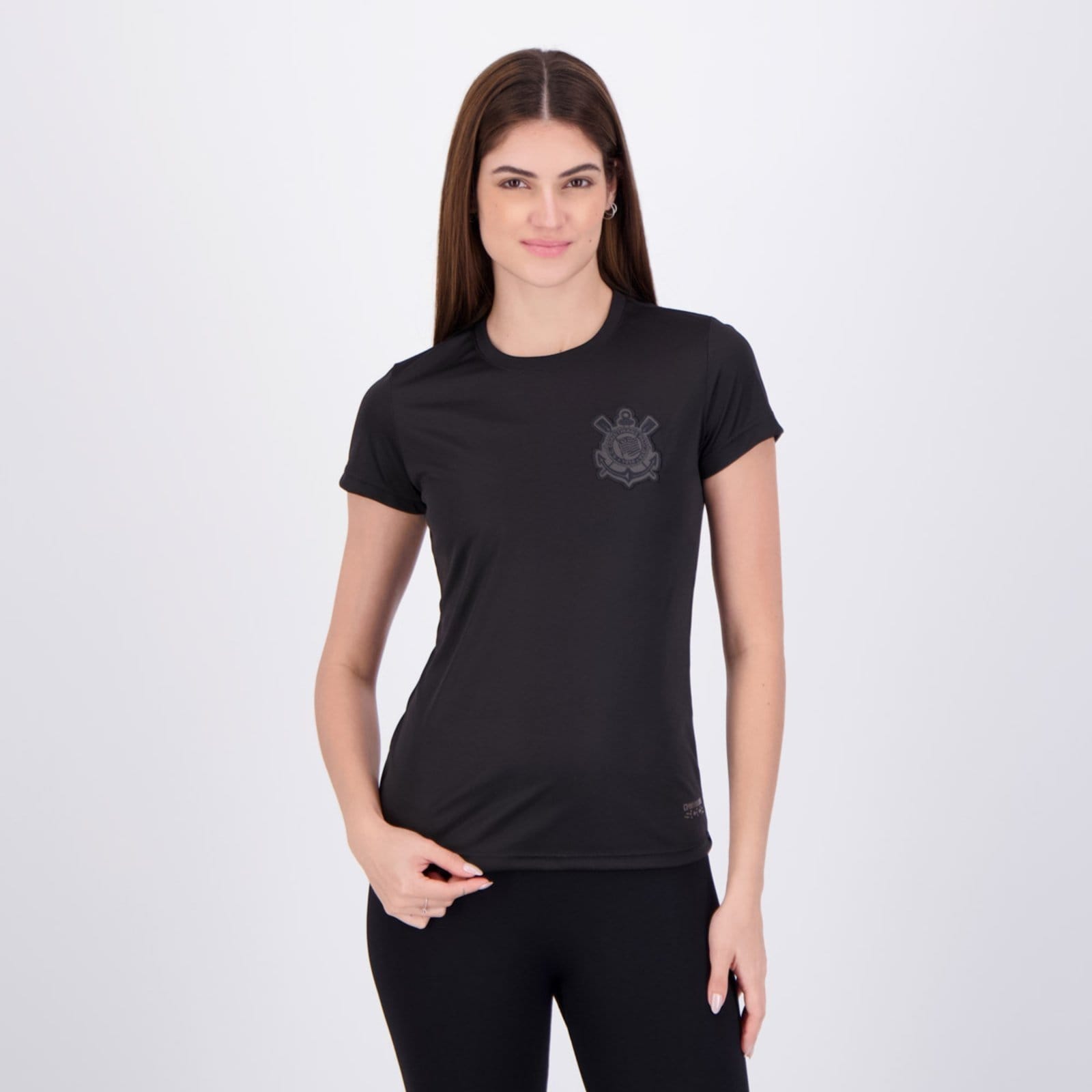 Camisa Corinthians All Black Dry Feminina Preta