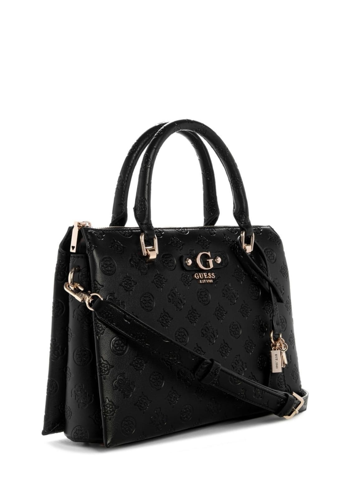 Vista 2 Bolsa Guess Dita Multi Compartimentos Satchel Guess preto