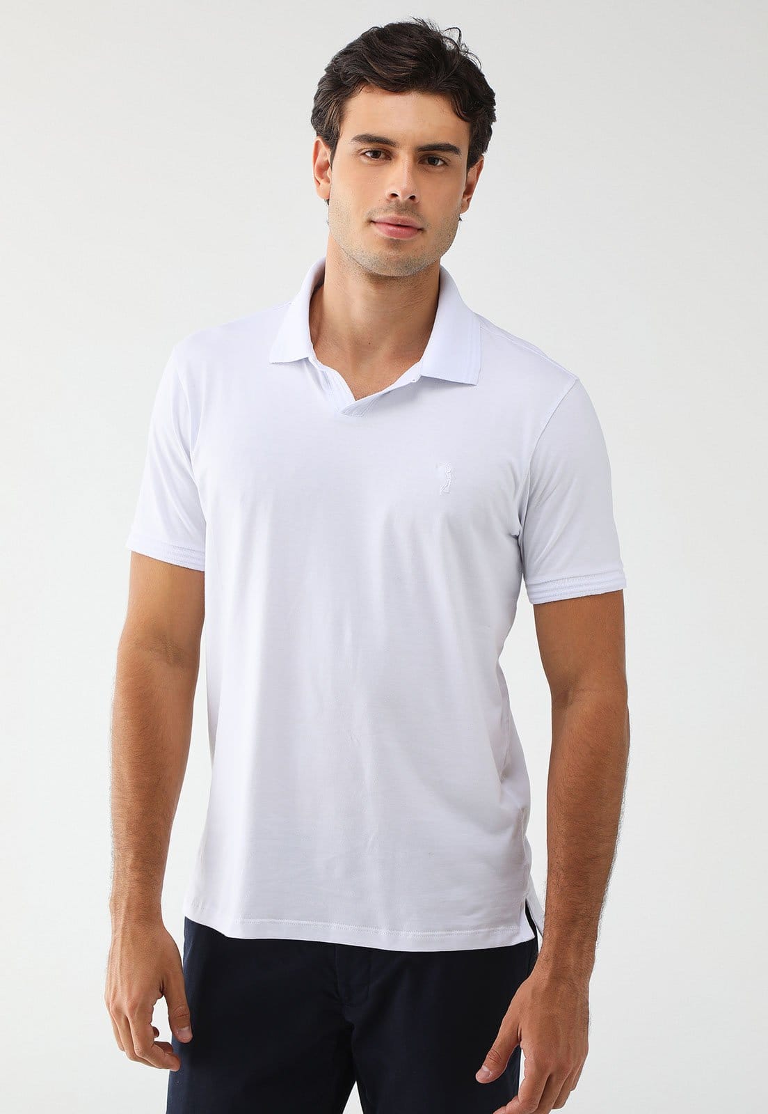 Vista principal Camisa Polo Aleatory Regular Logo Branca Aleatory branco