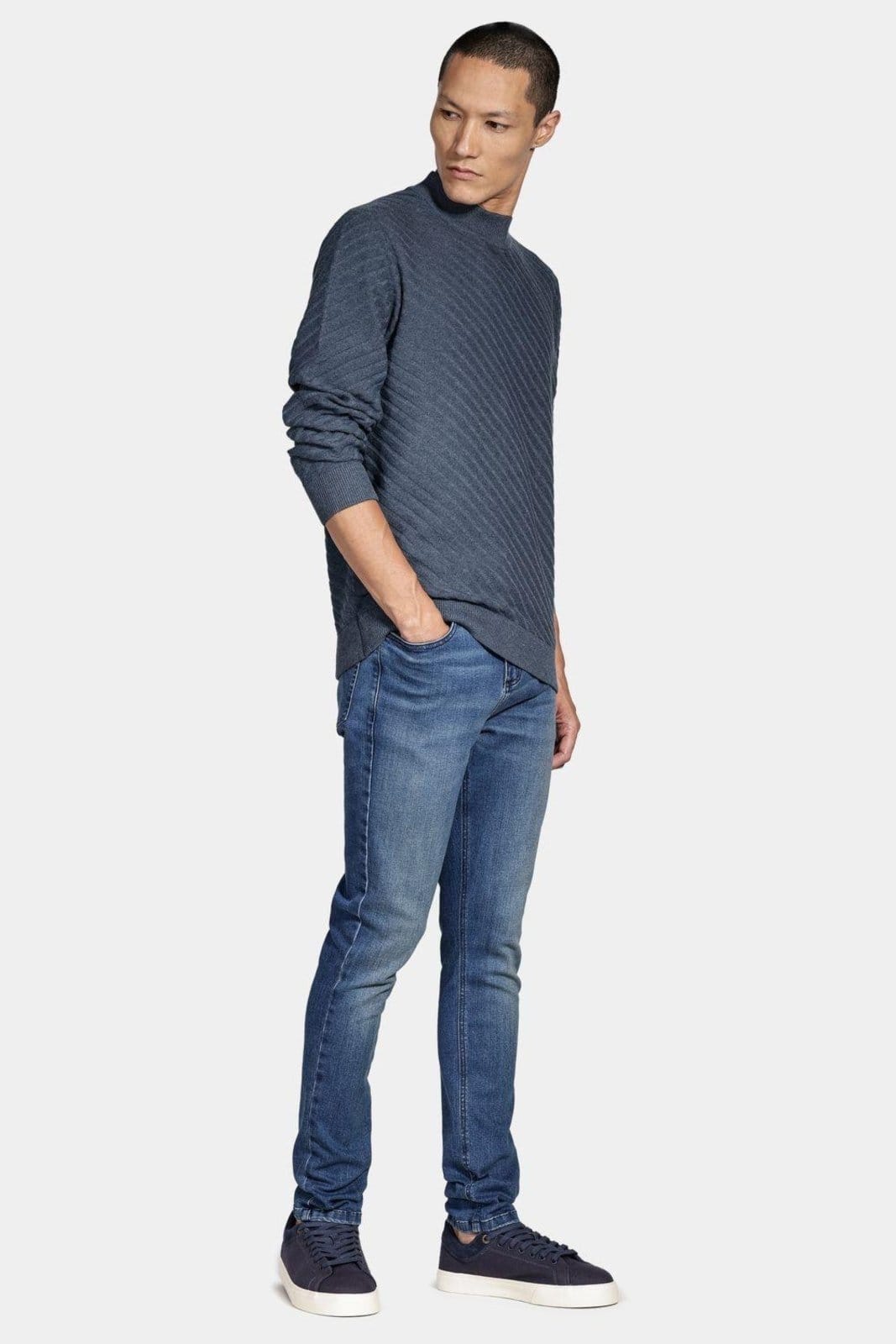 Vista 2 Calça Aramis Jeans Skinny X-Treme Dirty Escuro Aramis azul