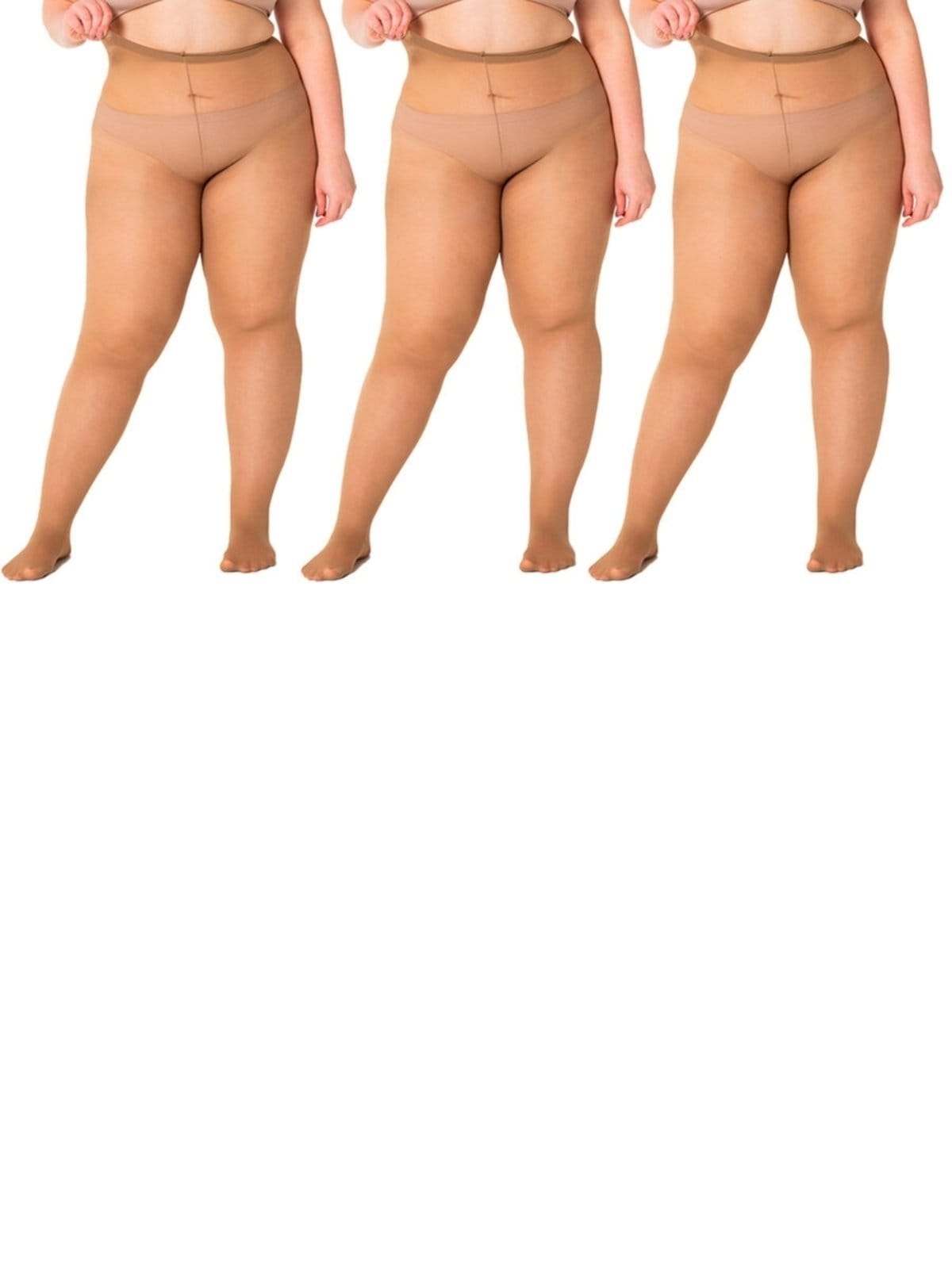 Kit com 3 Meias Calças Fio 40 Opaca Trifil 6101 Plus Size