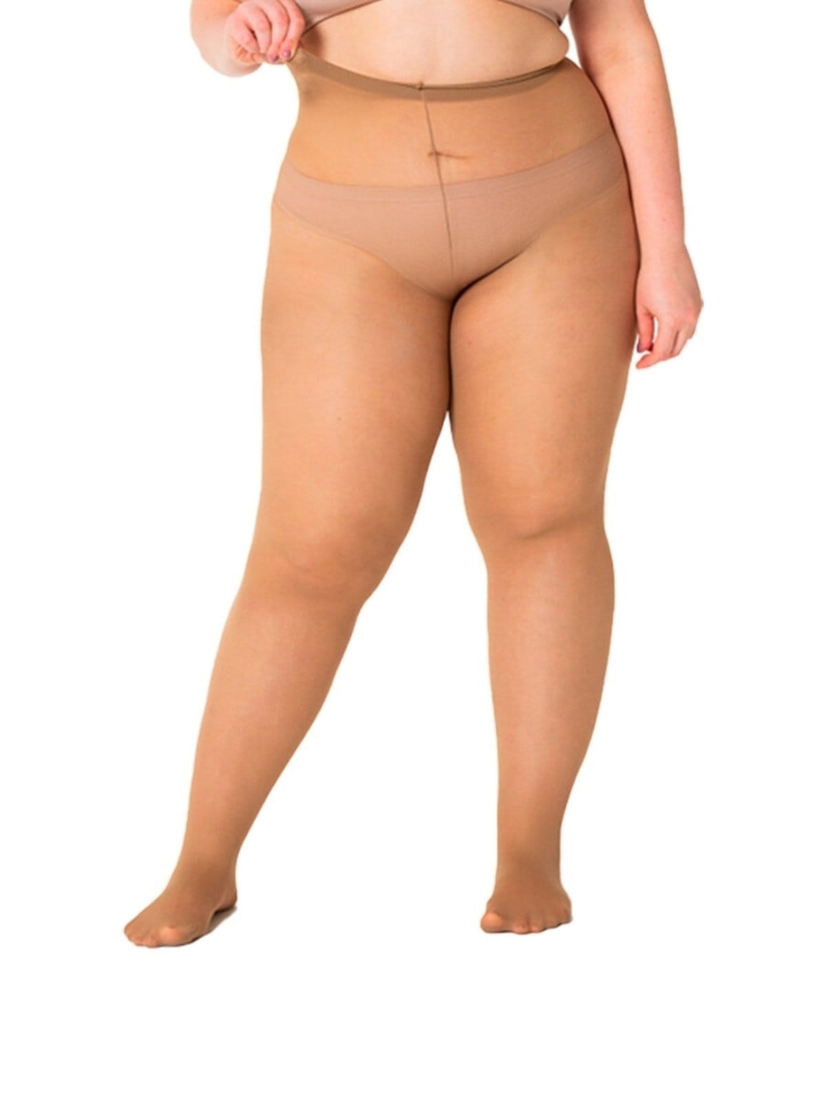 Vista 2 Kit com 3 Meias Calças Fio 40 Opaca Trifil 6101 Plus Size TRIFIL bege