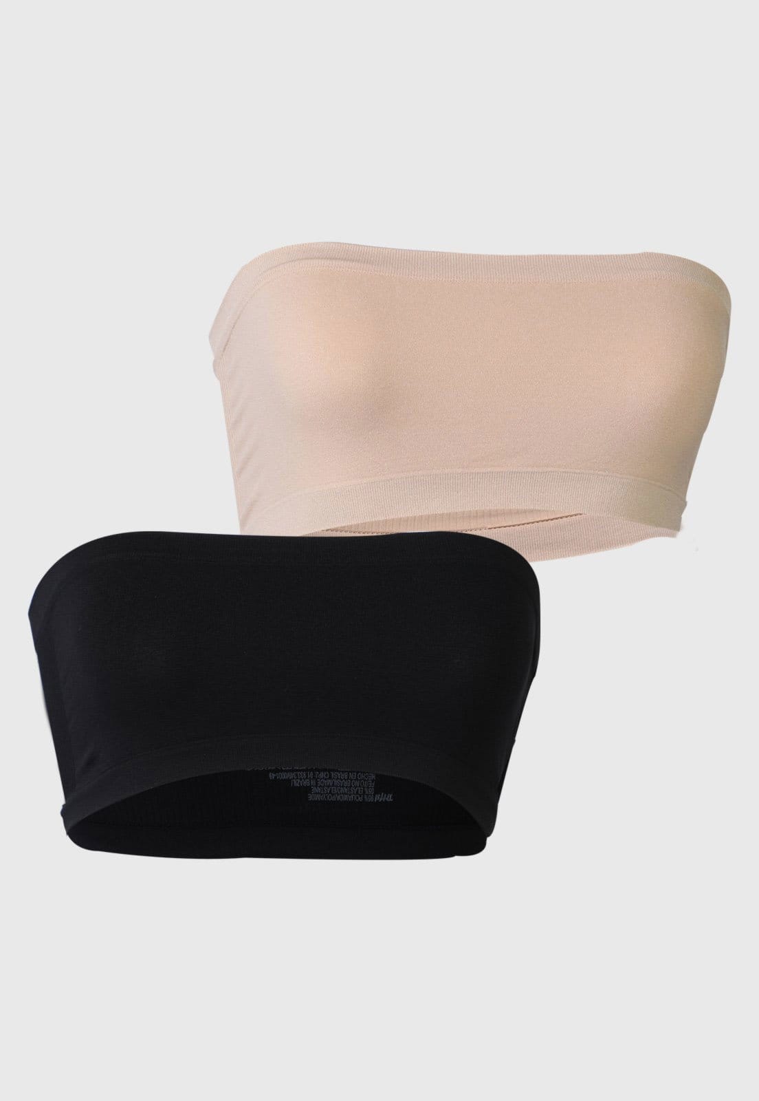 Vista 2 Kit 2pçs Top Trifil Canelado e Bege TRIFIL preto