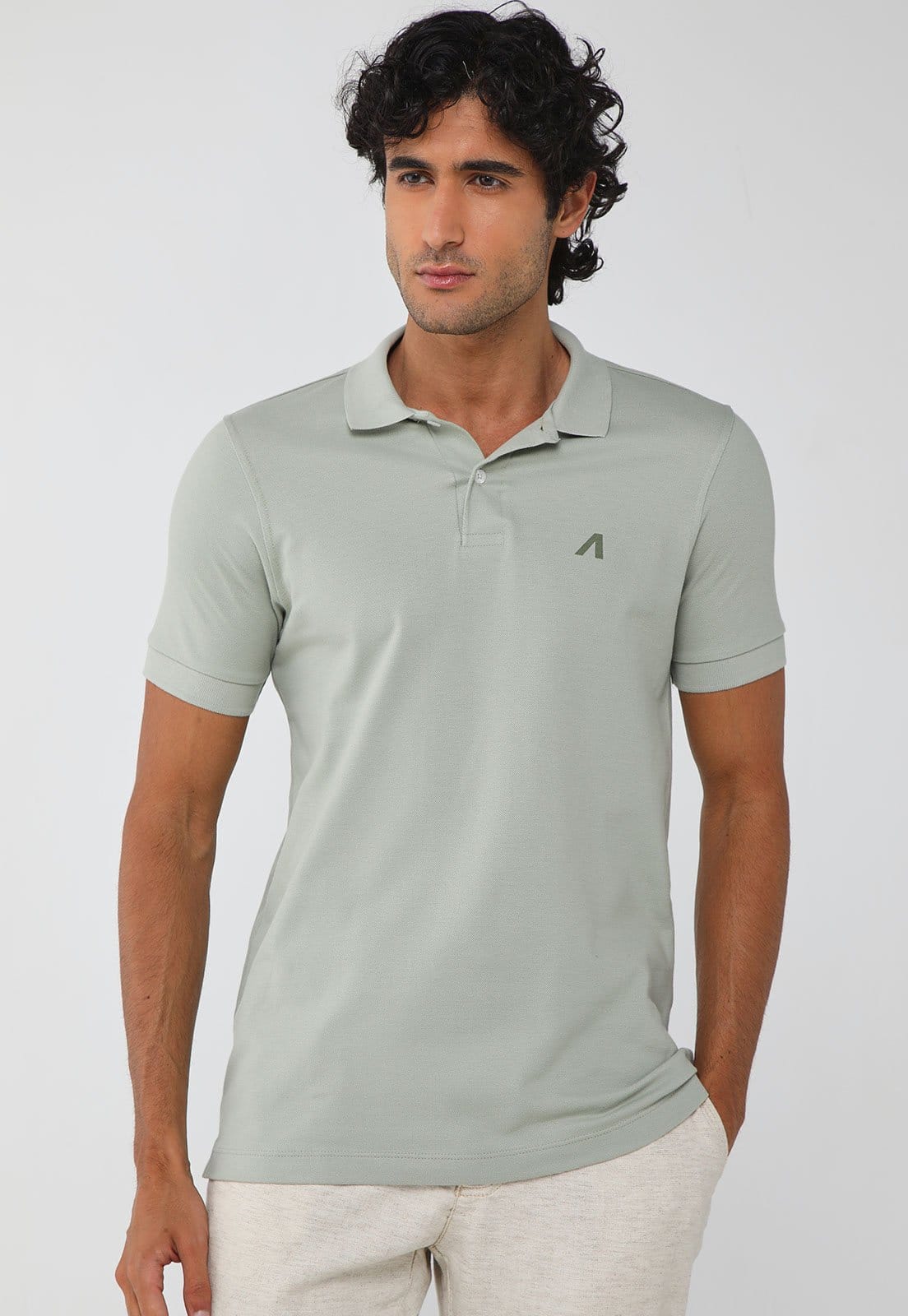 Vista principal Polo Masculina Aeropostale Piqué Claro Aeropostale verde