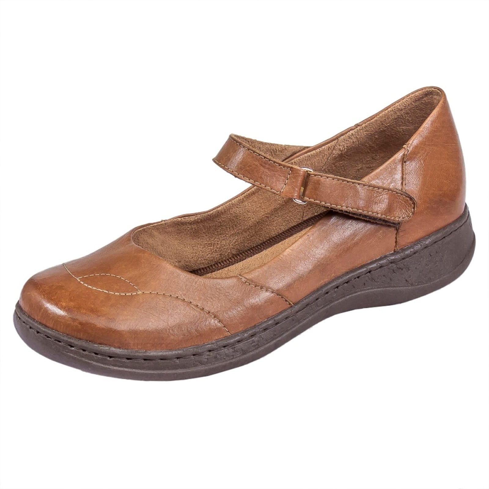 Sapato Boneca Serella Retrô Conforto Couro 7074v